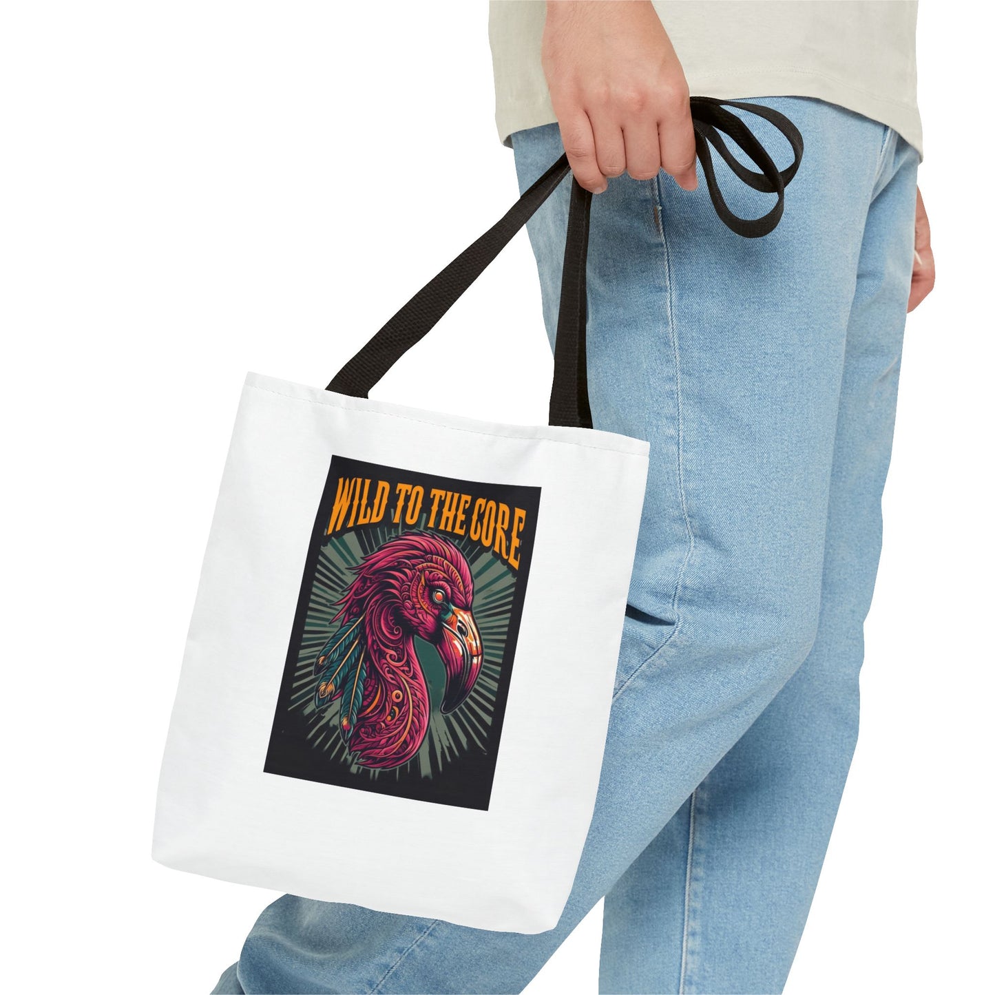 Wild FlamingoTote Bag, Eco-Friendly Shopping Tote, Unique Gift, Trendy Handbag, Wild to the Core Design