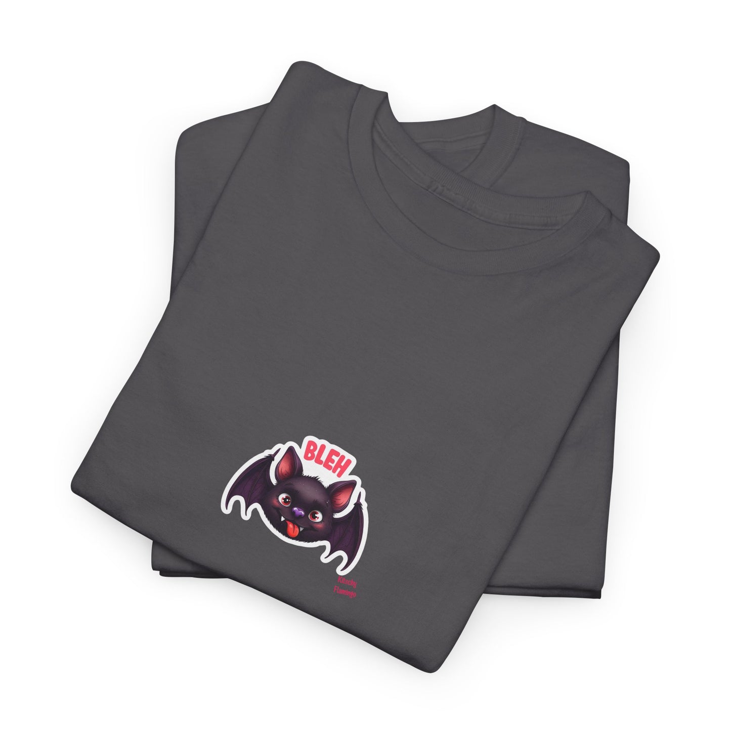 Cute Bat Graphic Unisex Heavy Cotton Tee, Halloween Shirt, Spooky Graphic Tee, Gift for Bat Lovers, Casual Wear, Fall Fashion
