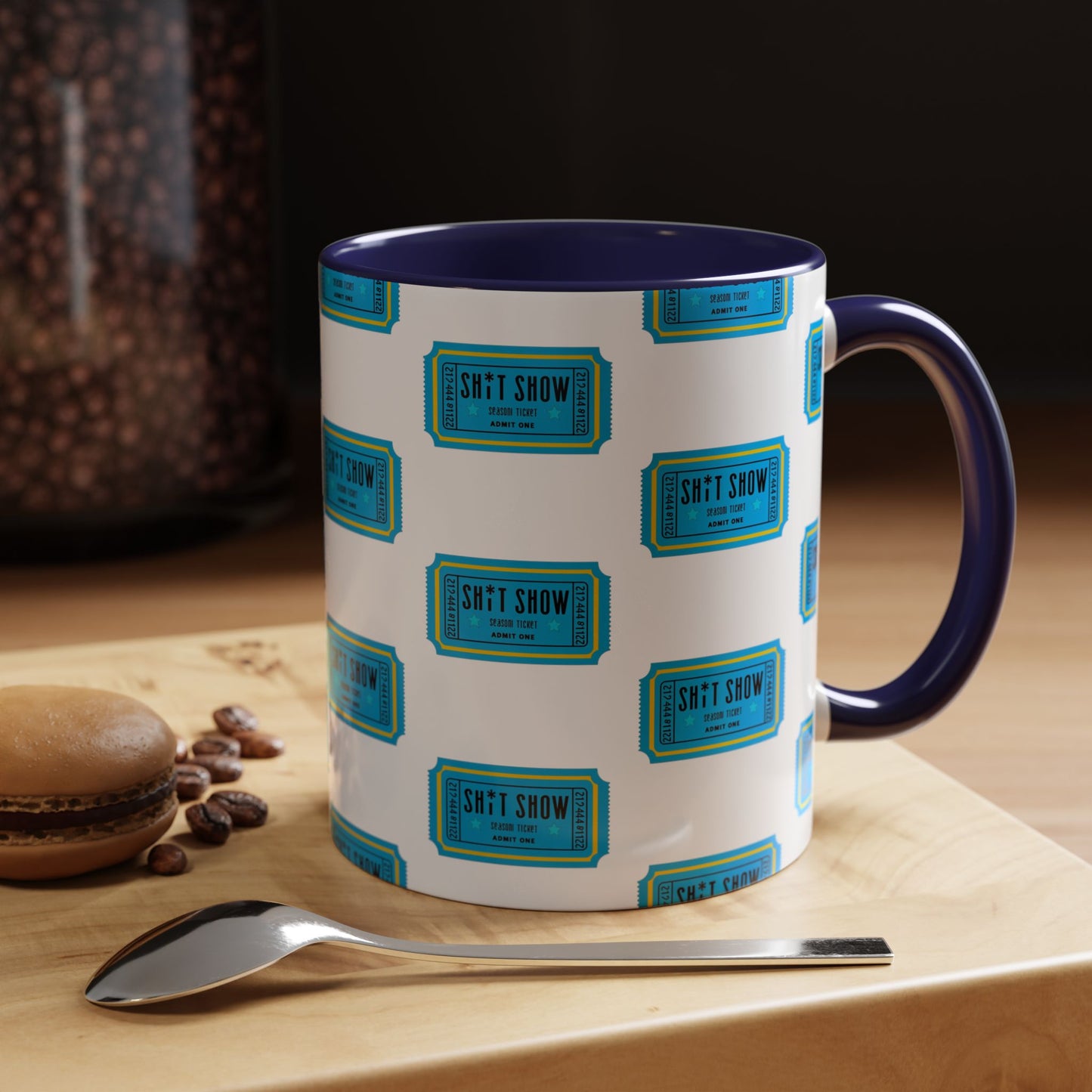 Accent Coffee Mug - 'Sh*t Snow' Design - Fun Gift for Coffee Lovers, Funny Mug for Winter, Unique Holiday Present, Hot Cocoa Cup