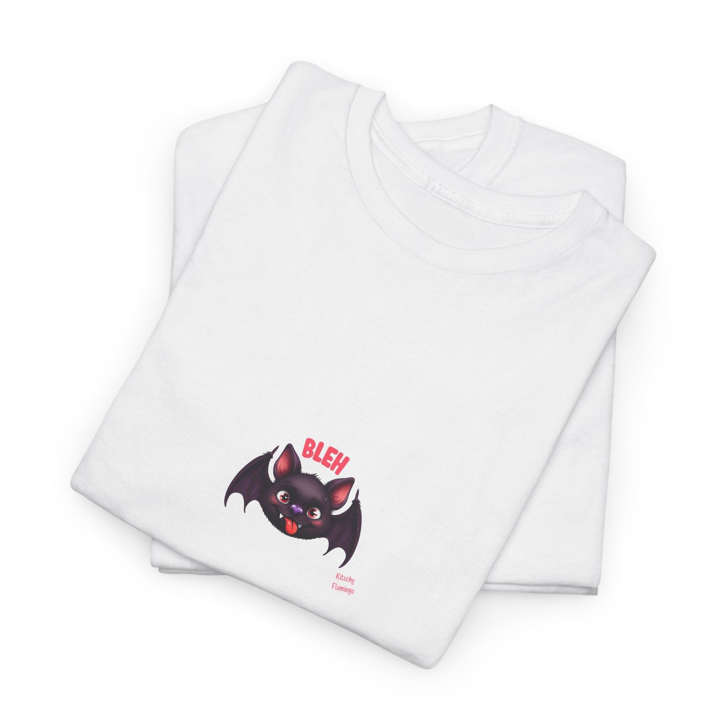 Cute Bat Graphic Unisex Heavy Cotton Tee, Halloween Shirt, Spooky Graphic Tee, Gift for Bat Lovers, Casual Wear, Fall Fashion
