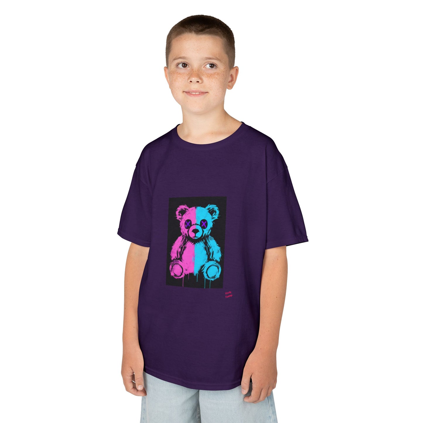 Vibrant Bear Kids Tee, Fun Tshirt for Children or Teens, Birthday Gift, Playful Design, Everyday Wear, Youth Fashion
