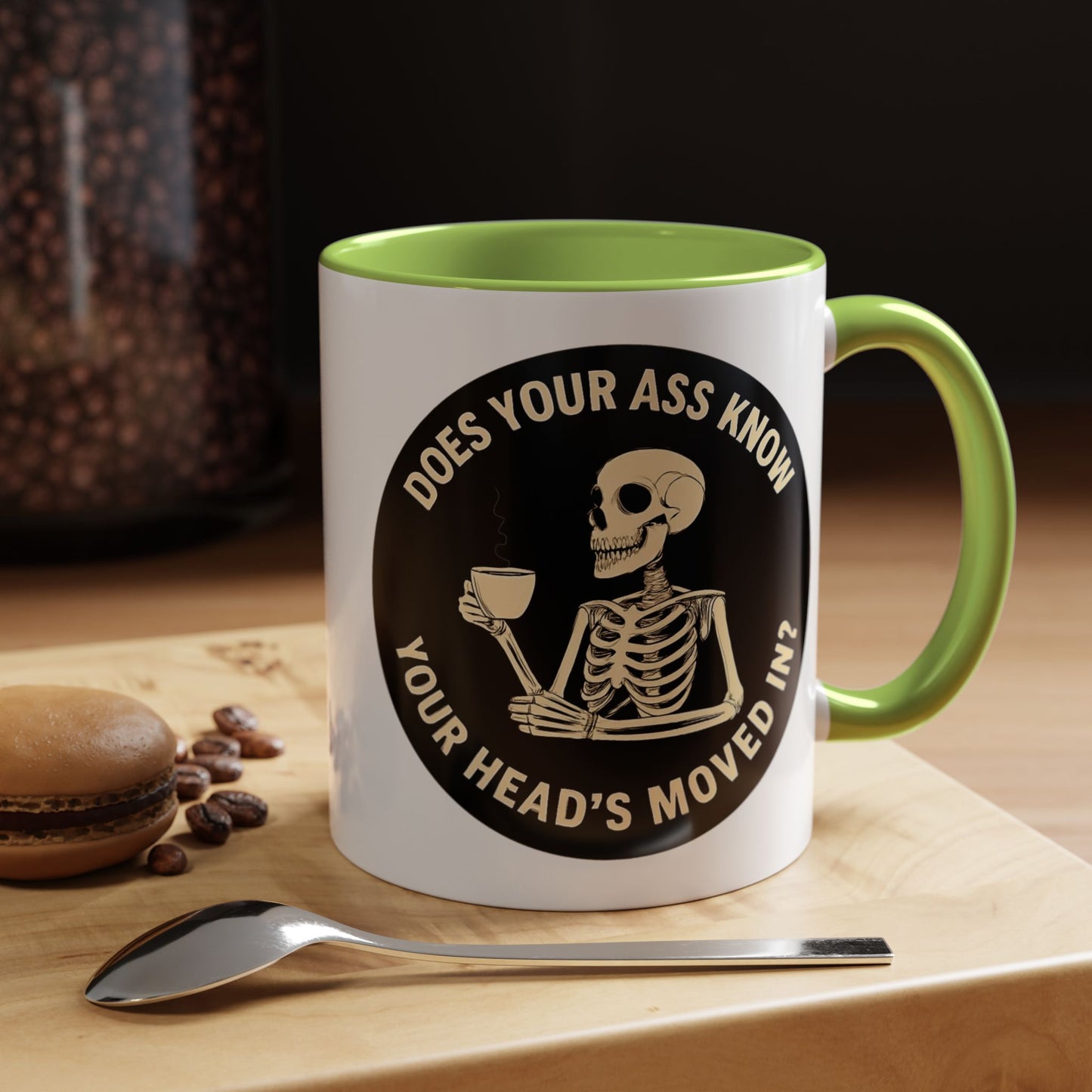 Funny Skeleton Coffee Mug - Whimsical Gift for Coffee Lovers, Halloween Decor, Unique Office Mug, Morning Motivation, Humorous Tea Cup