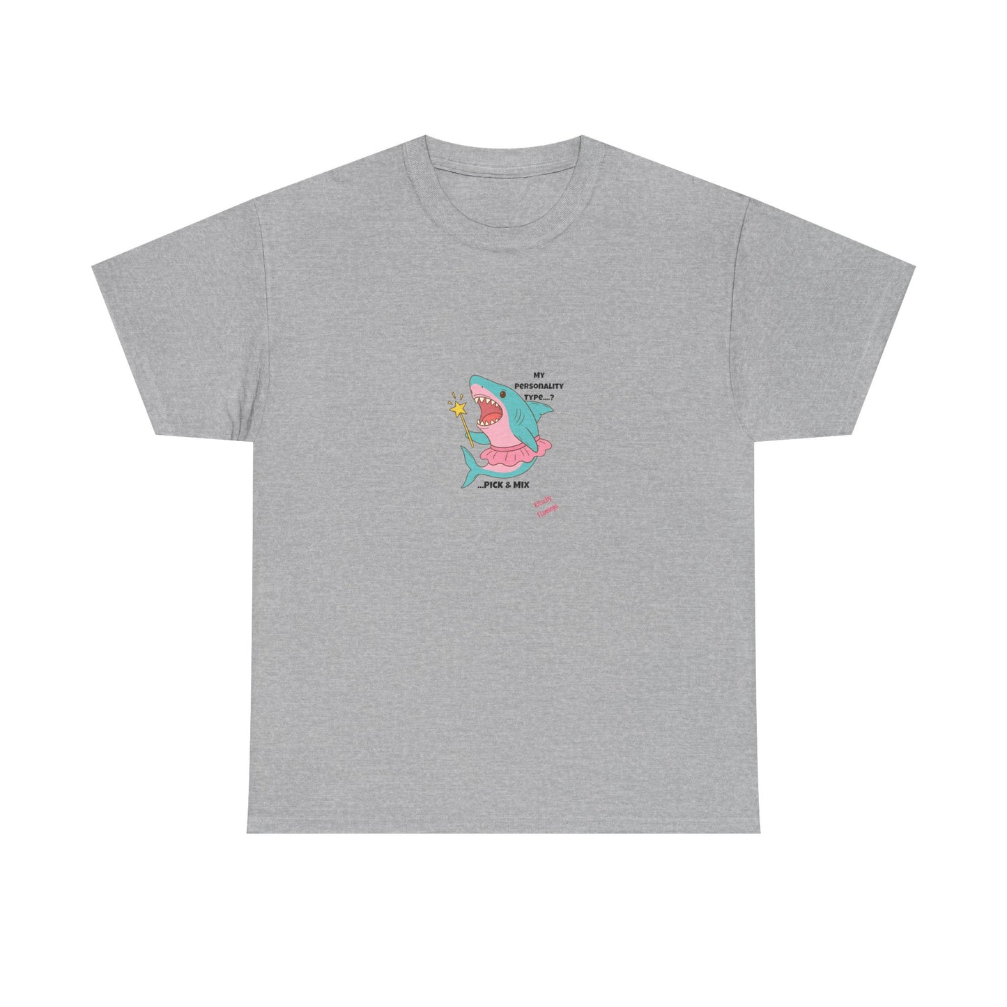 Funny Graphic Shark Tee for Creatives, Unisex Heavy Cotton Shirt, Positive Vibes T-Shirt, Gift for Art Lovers, Spring Fashion Wear