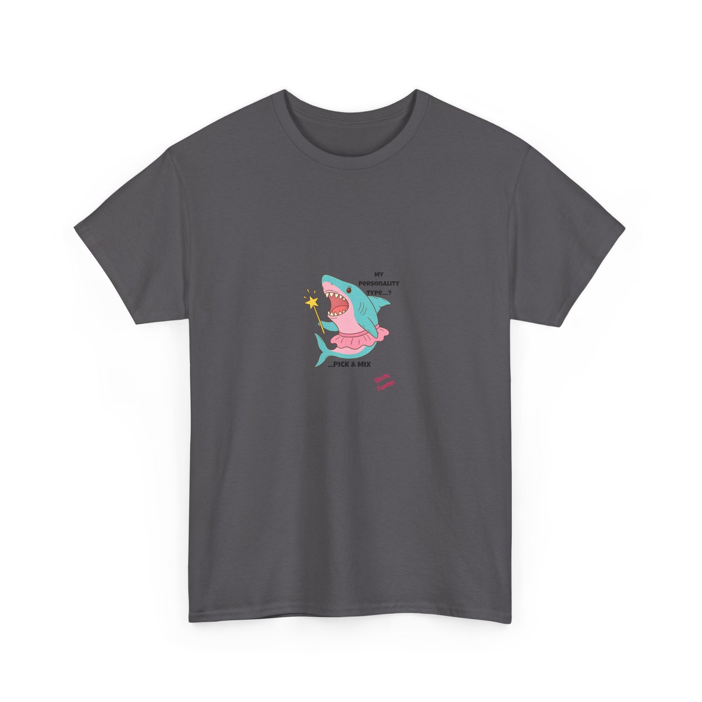 Funny Graphic Shark Tee for Creatives, Unisex Heavy Cotton Shirt, Positive Vibes T-Shirt, Gift for Art Lovers, Spring Fashion Wear