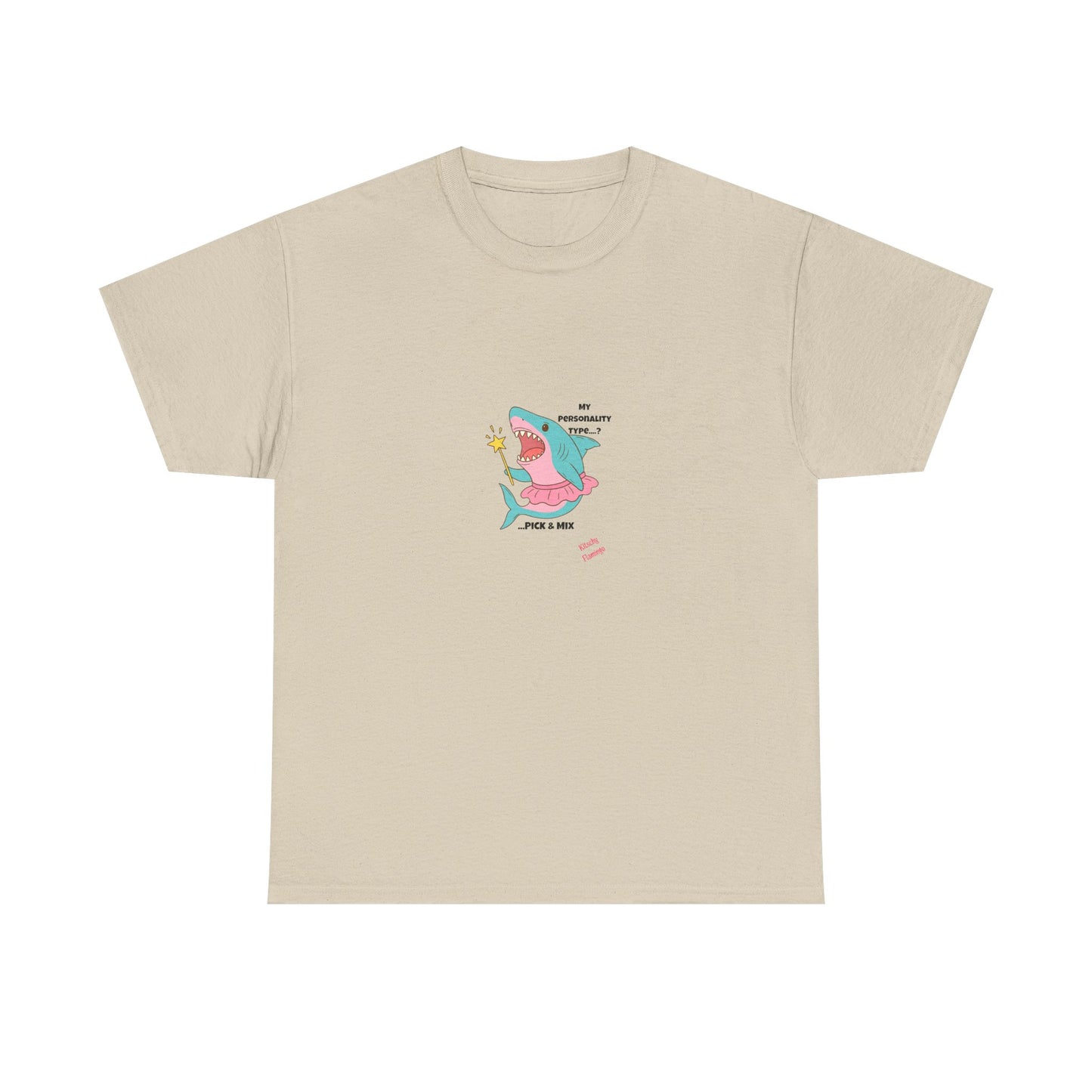 Funny Graphic Shark Tee for Creatives, Unisex Heavy Cotton Shirt, Positive Vibes T-Shirt, Gift for Art Lovers, Spring Fashion Wear