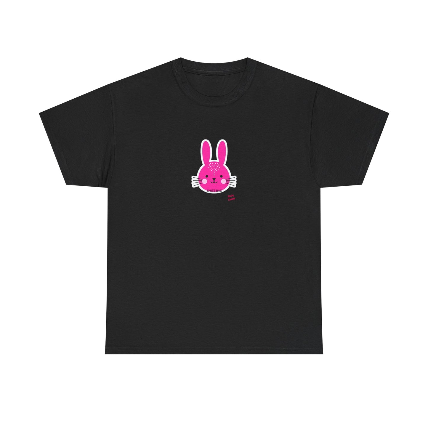 Sh*tebag Bunny Unisex Heavy Cotton Tee - Funny Graphic T-Shirt for Animal Lovers, Streetwear Fashion, Casual Wear, Lighthearted Style