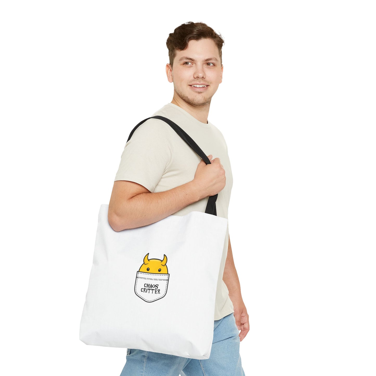 Chaos Critter Tote Bag, Fun Tote for All Occasions, Perfect Gift for Students, Eco-Friendly Shopping Bag, Cute Design, Everyday Use