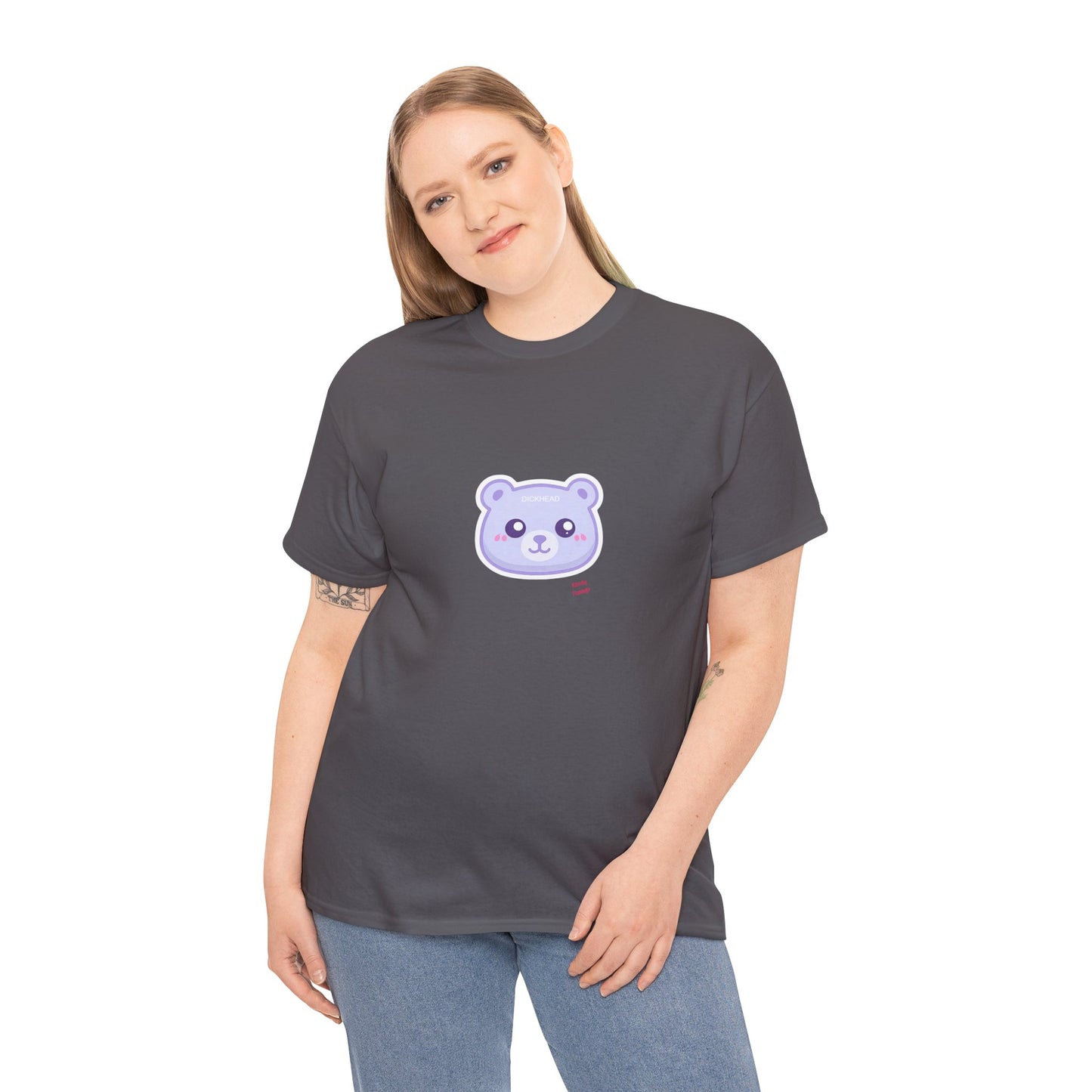 Cute Sweary Bear Graphic Unisex Heavy Cotton Tee, Casual Tee, Funny Tee