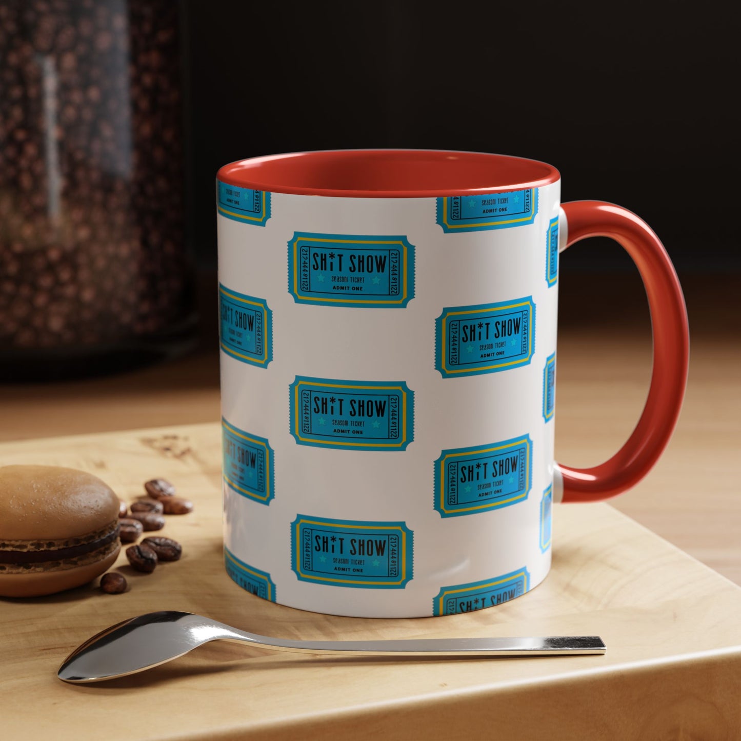 Accent Coffee Mug - 'Sh*t Snow' Design - Fun Gift for Coffee Lovers, Funny Mug for Winter, Unique Holiday Present, Hot Cocoa Cup