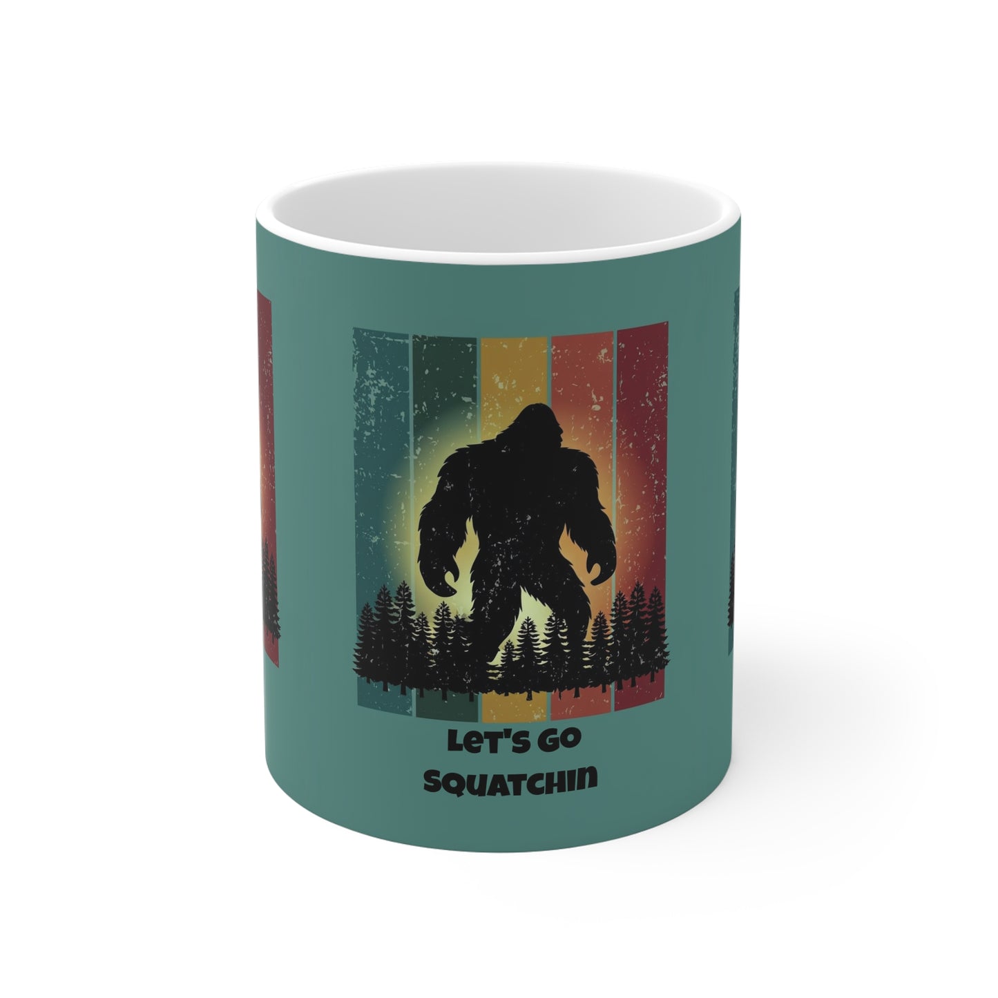 Let's Go Squatchin' Mug, Bigfoot Coffee Cup, Sasquatch Lover Gift, Nature Enthusiast Drinkware, Adventure Tea Mug