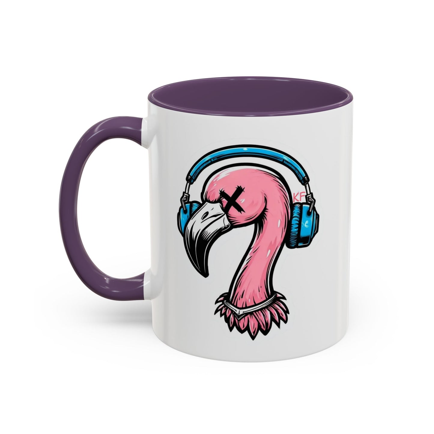 Vibrant Kitschy Flamingo Coffee Mug, Fun Gift for Music Lovers, Stylish Tea Mug, Tropical Drinkware, Unique Housewarming Present