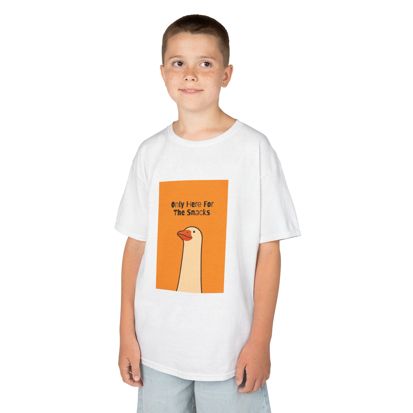 Only Here For The Snacks-Themed Kids Tee, Funny Kids T-Shirt, Cute Children's Apparel, Gift for Snack Lovers, Perfect for Birthday and Playdates