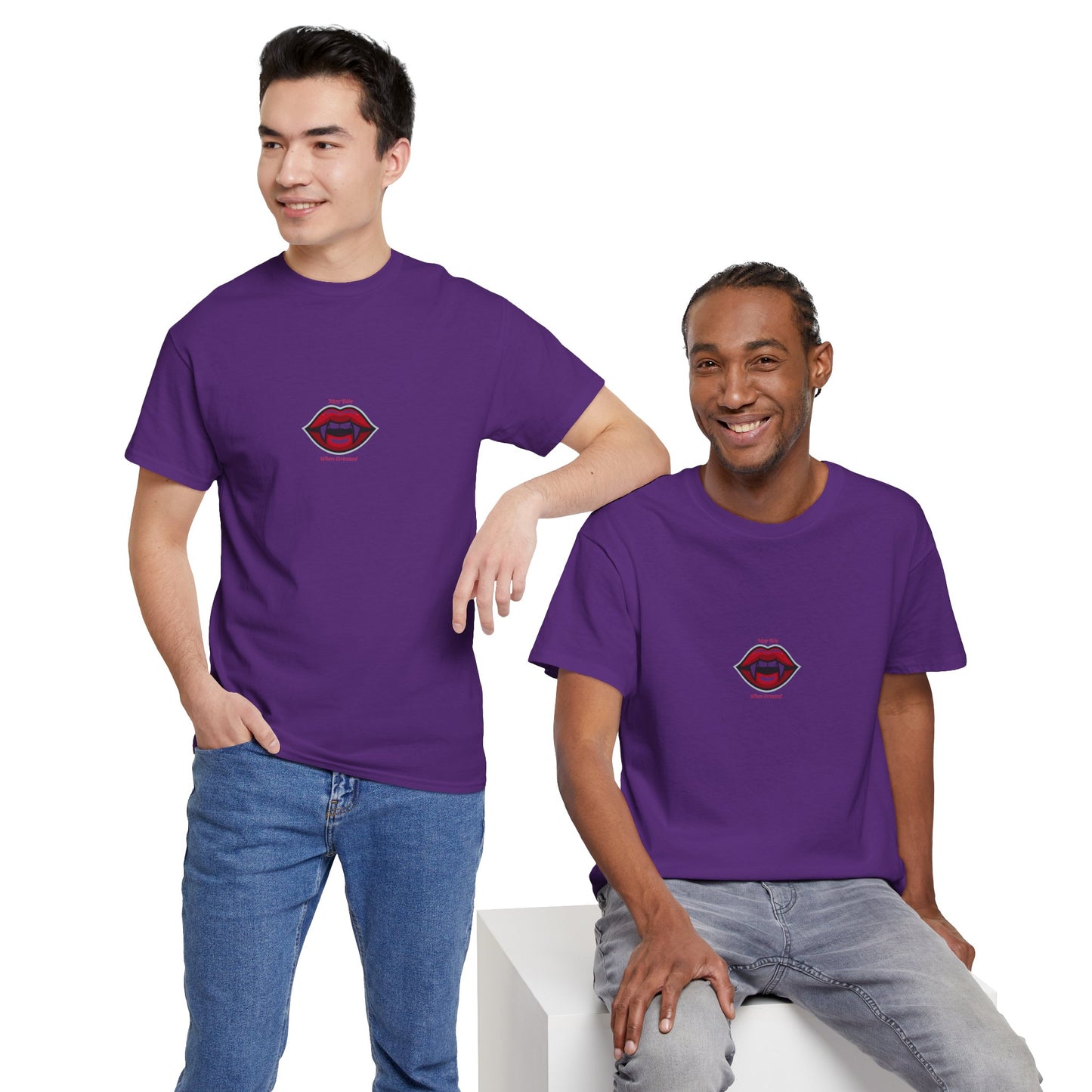Bold Lips Unisex Heavy Cotton Tee, Graphic Tee, Casual Wear, Trendy T-Shirt, Gift for Her, Gift for Him, Everyday Style