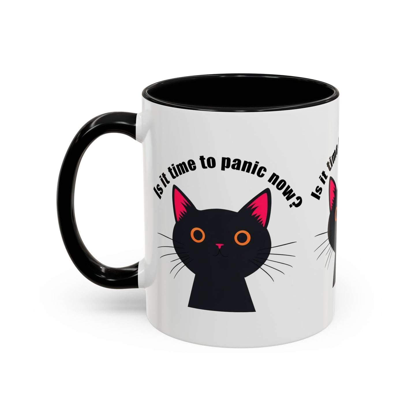 Is It Time to Panic Now? Funny Cat Coffee Mug, Cute Cat Lover Gift, Funny Mug for Cat Owners, Purrfect Gift for Birthdays,