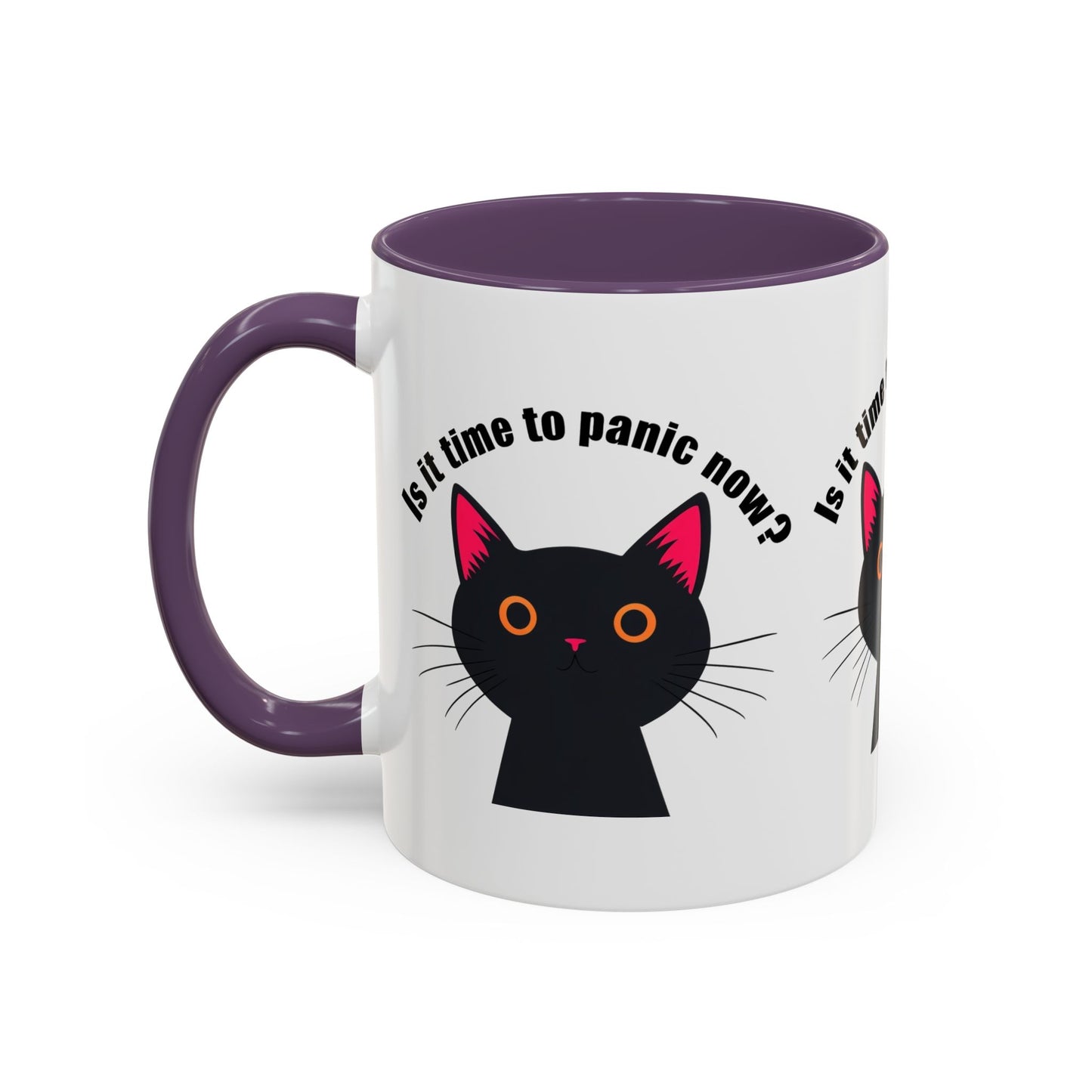 Is It Time to Panic Now? Funny Cat Coffee Mug, Cute Cat Lover Gift, Funny Mug for Cat Owners, Purrfect Gift for Birthdays,