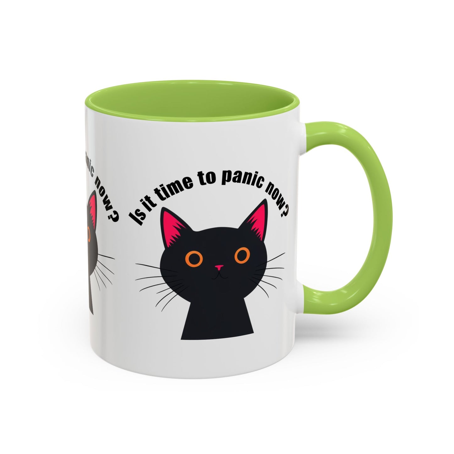 Is It Time to Panic Now? Funny Cat Coffee Mug, Cute Cat Lover Gift, Funny Mug for Cat Owners, Purrfect Gift for Birthdays,