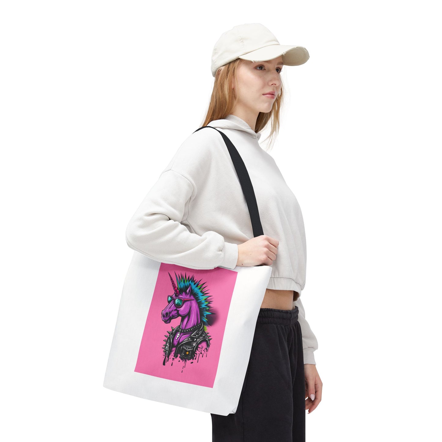 Punky Unicorn Tote Bag, Colourful Canvas Bag for Art Lovers, Perfect Gift for Birthdays, Pride, and Everyday Use