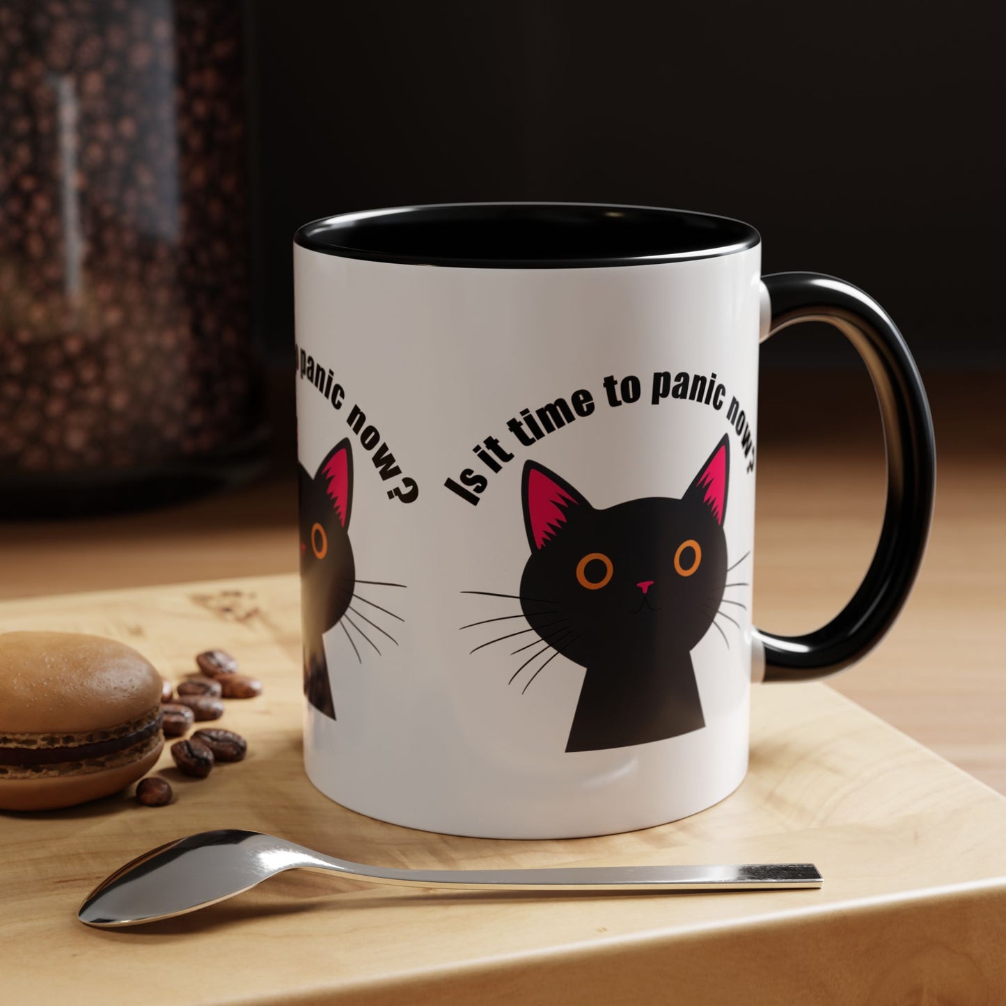Is It Time to Panic Now? Funny Cat Coffee Mug, Cute Cat Lover Gift, Funny Mug for Cat Owners, Purrfect Gift for Birthdays,