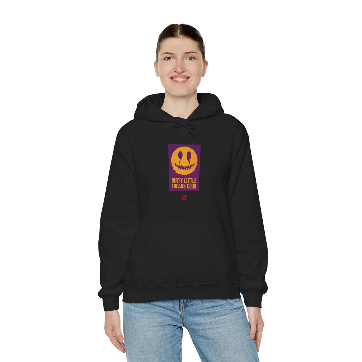 Dirty Little Freaks Club Hooded Sweatshirt, Unisex Hoodie, Graphic Sweatshirt, Halloween Apparel, Casual Wear, Unique Gift
