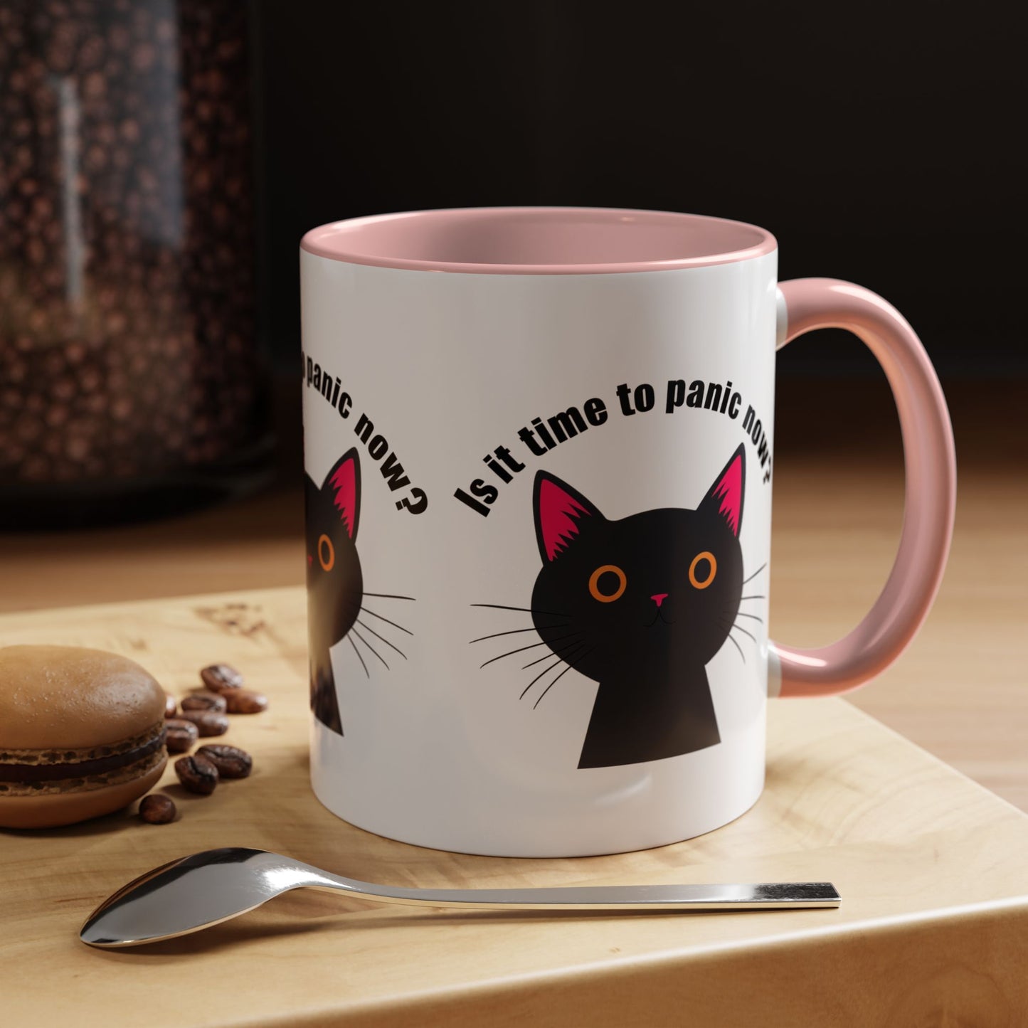 Is It Time to Panic Now? Funny Cat Coffee Mug, Cute Cat Lover Gift, Funny Mug for Cat Owners, Purrfect Gift for Birthdays,