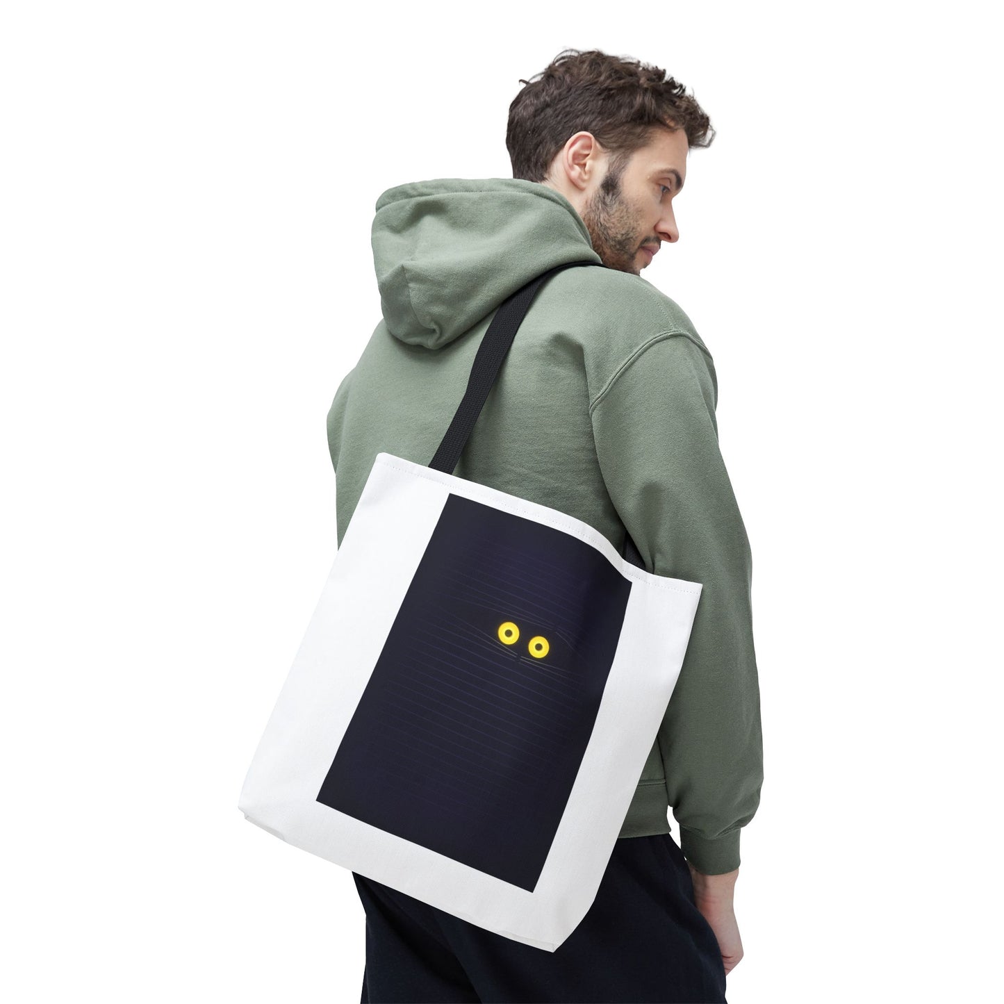 Spooky Eyes Tote Bag, Unique Art Tote, Eco-Friendly Shopping Bag, Stylish Everyday Carryall