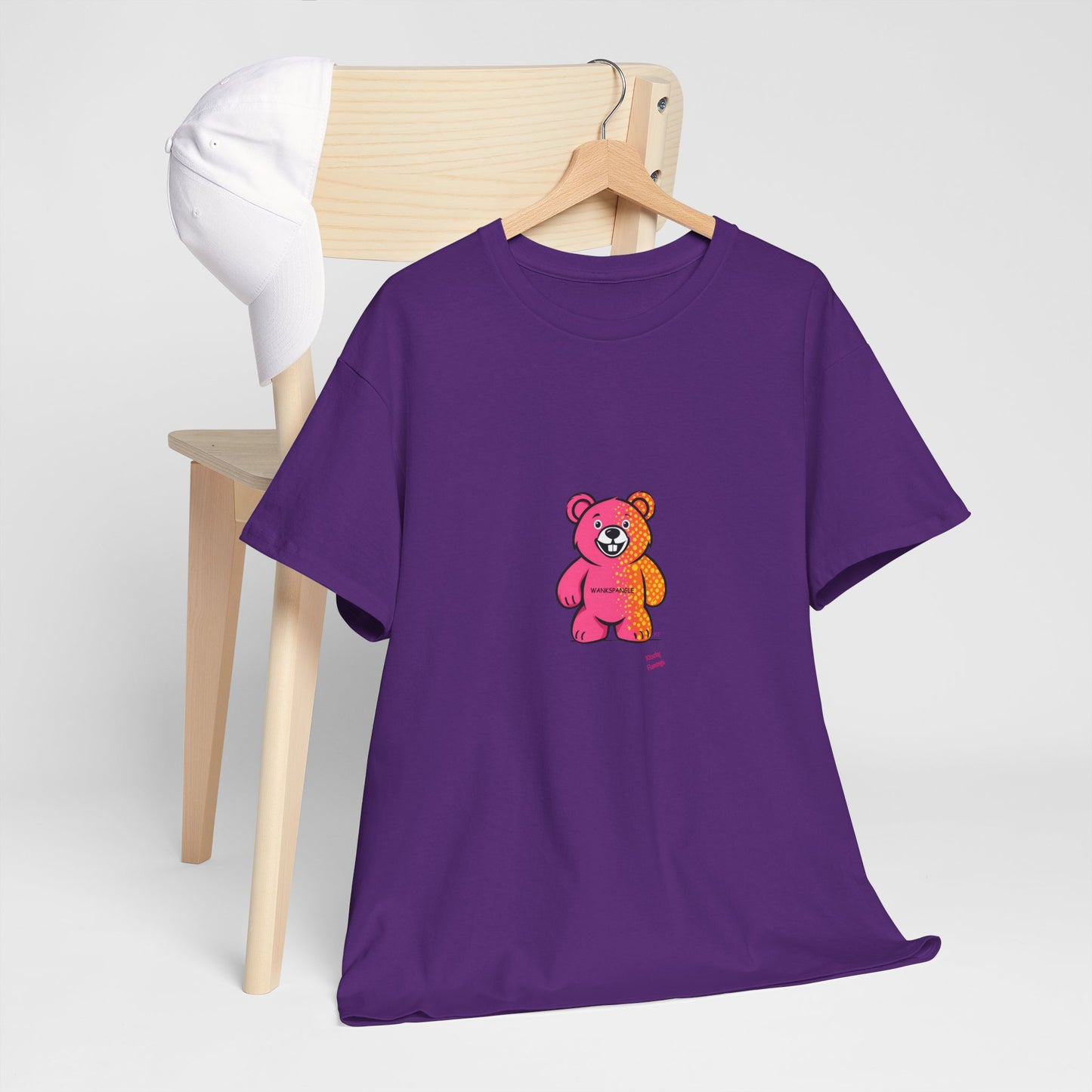 Cute Cartoon Swear Bear Tee, Fun Graphic T-Shirt, Unisex Gift, Summer Wear, Casual Fashion, Funny T-shirt
