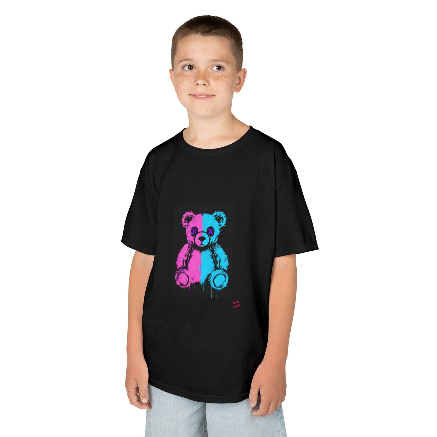 Vibrant Bear Kids Tee, Fun Tshirt for Children or Teens, Birthday Gift, Playful Design, Everyday Wear, Youth Fashion