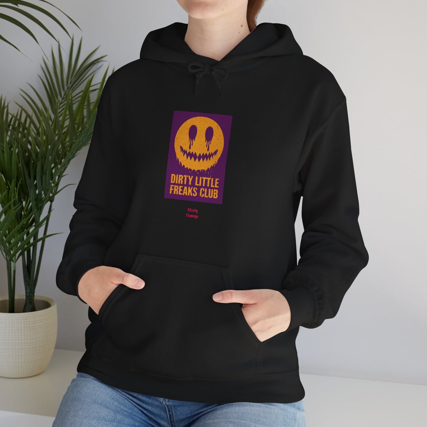 Dirty Little Freaks Club Hooded Sweatshirt, Unisex Hoodie, Graphic Sweatshirt, Halloween Apparel, Casual Wear, Unique Gift