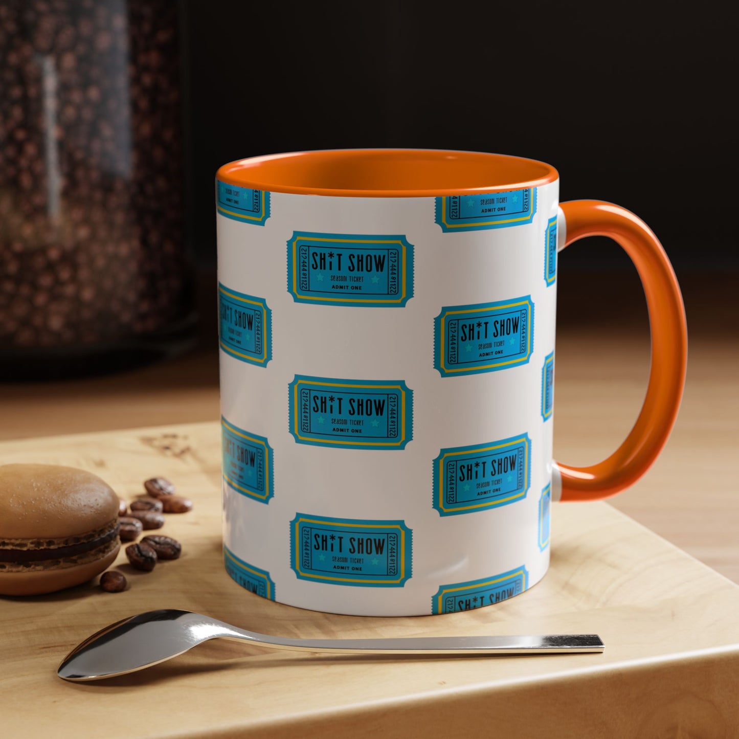 Accent Coffee Mug - 'Sh*t Snow' Design - Fun Gift for Coffee Lovers, Funny Mug for Winter, Unique Holiday Present, Hot Cocoa Cup