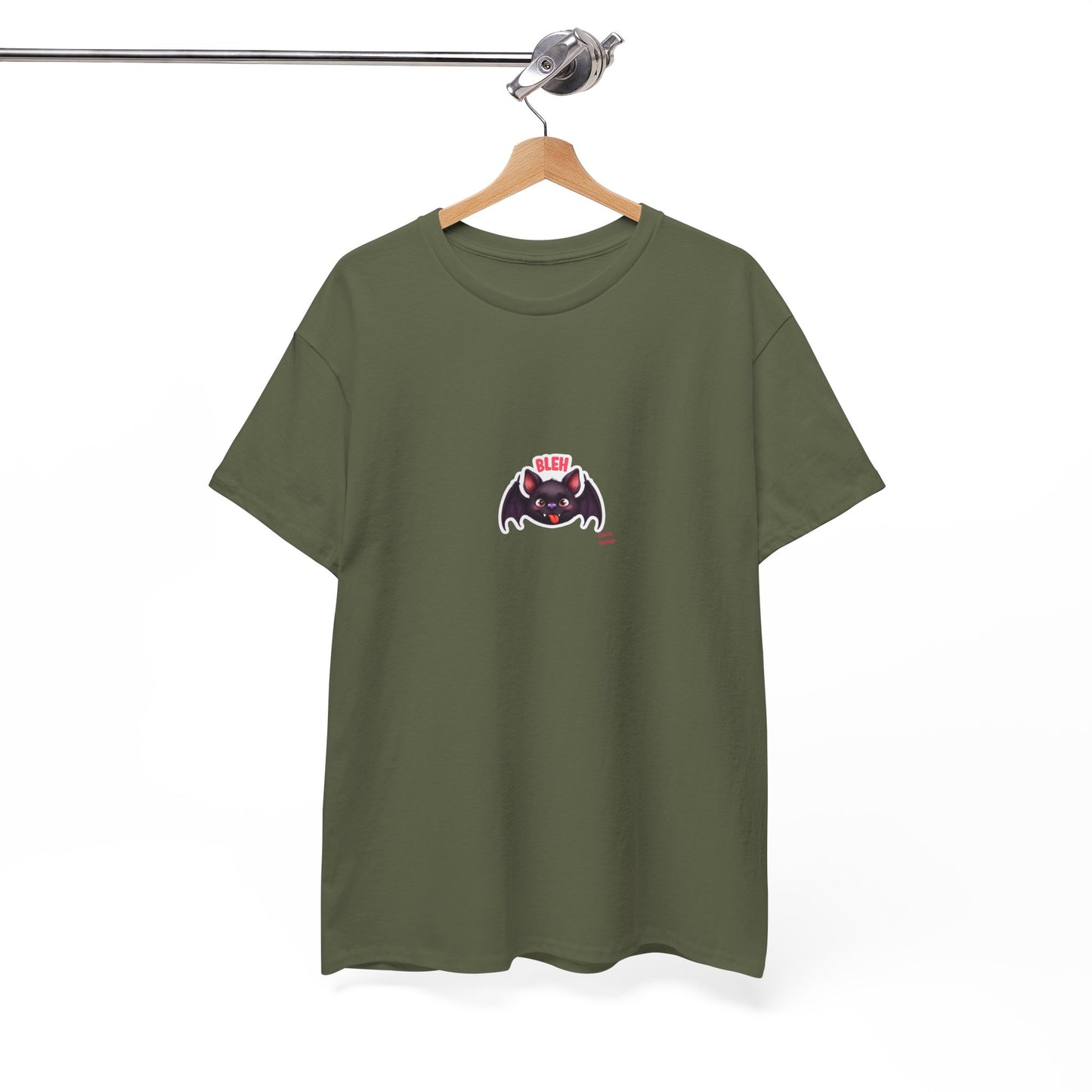 Cute Bat Graphic Unisex Heavy Cotton Tee, Halloween Shirt, Spooky Graphic Tee, Gift for Bat Lovers, Casual Wear, Fall Fashion