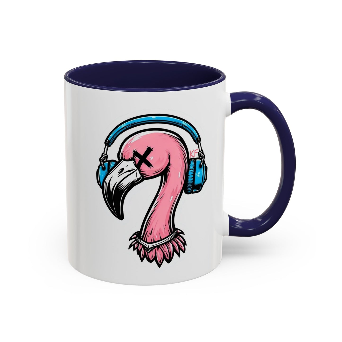 Vibrant Kitschy Flamingo Coffee Mug, Fun Gift for Music Lovers, Stylish Tea Mug, Tropical Drinkware, Unique Housewarming Present