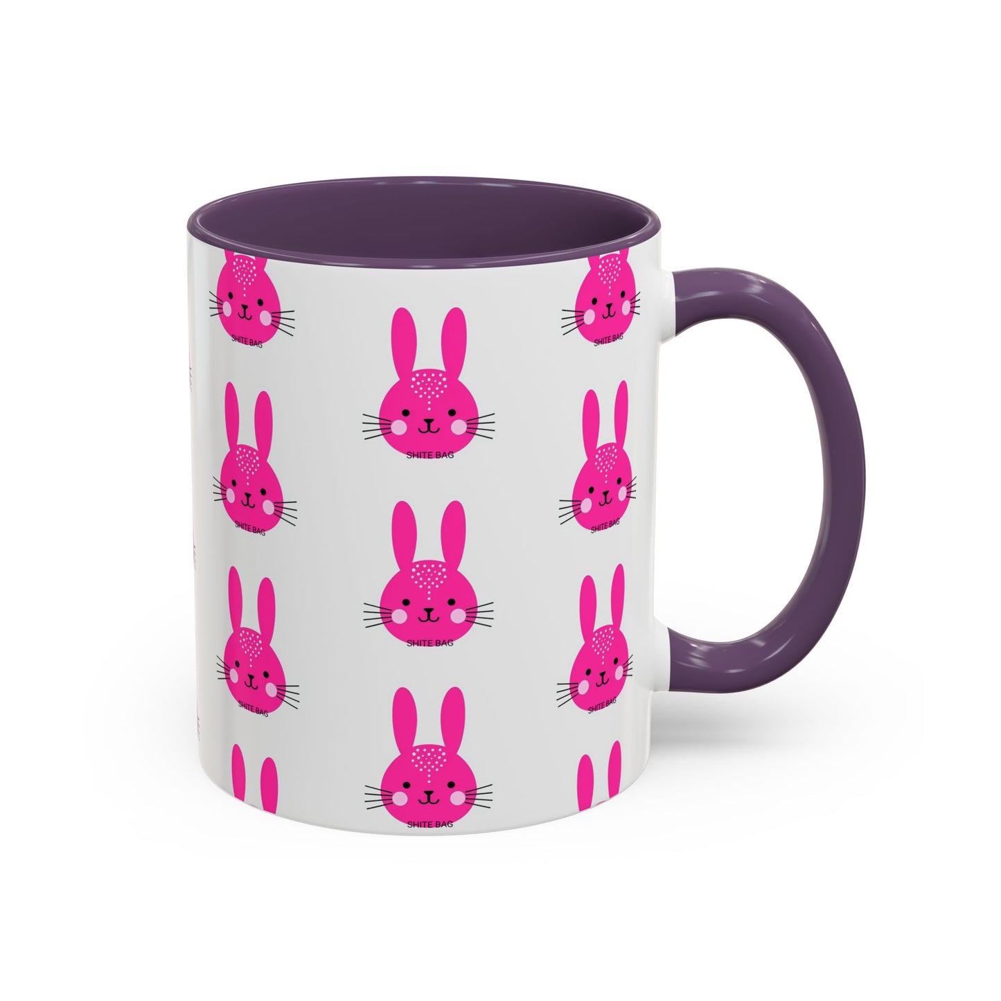 Cute Sweary Bunny Accent Coffee Mug - Fun Kitchen Decor, Coffee Lover's Cup
