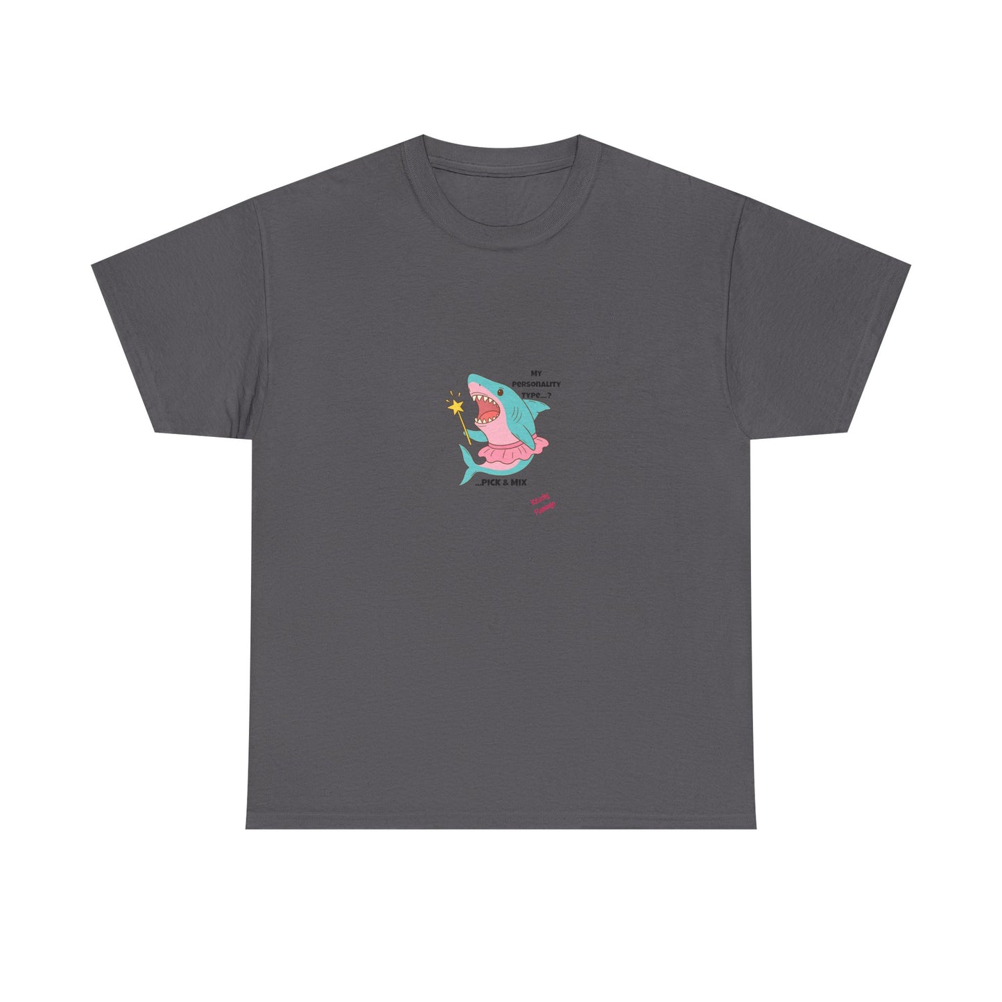 Funny Graphic Shark Tee for Creatives, Unisex Heavy Cotton Shirt, Positive Vibes T-Shirt, Gift for Art Lovers, Spring Fashion Wear