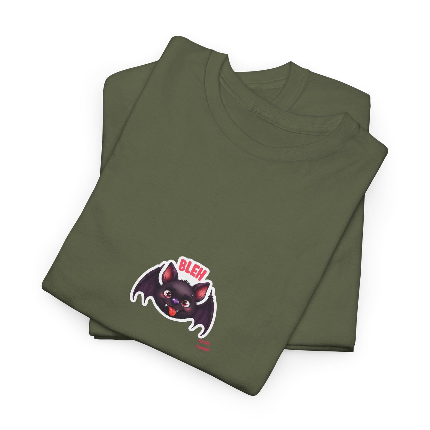 Cute Bat Graphic Unisex Heavy Cotton Tee, Halloween Shirt, Spooky Graphic Tee, Gift for Bat Lovers, Casual Wear, Fall Fashion