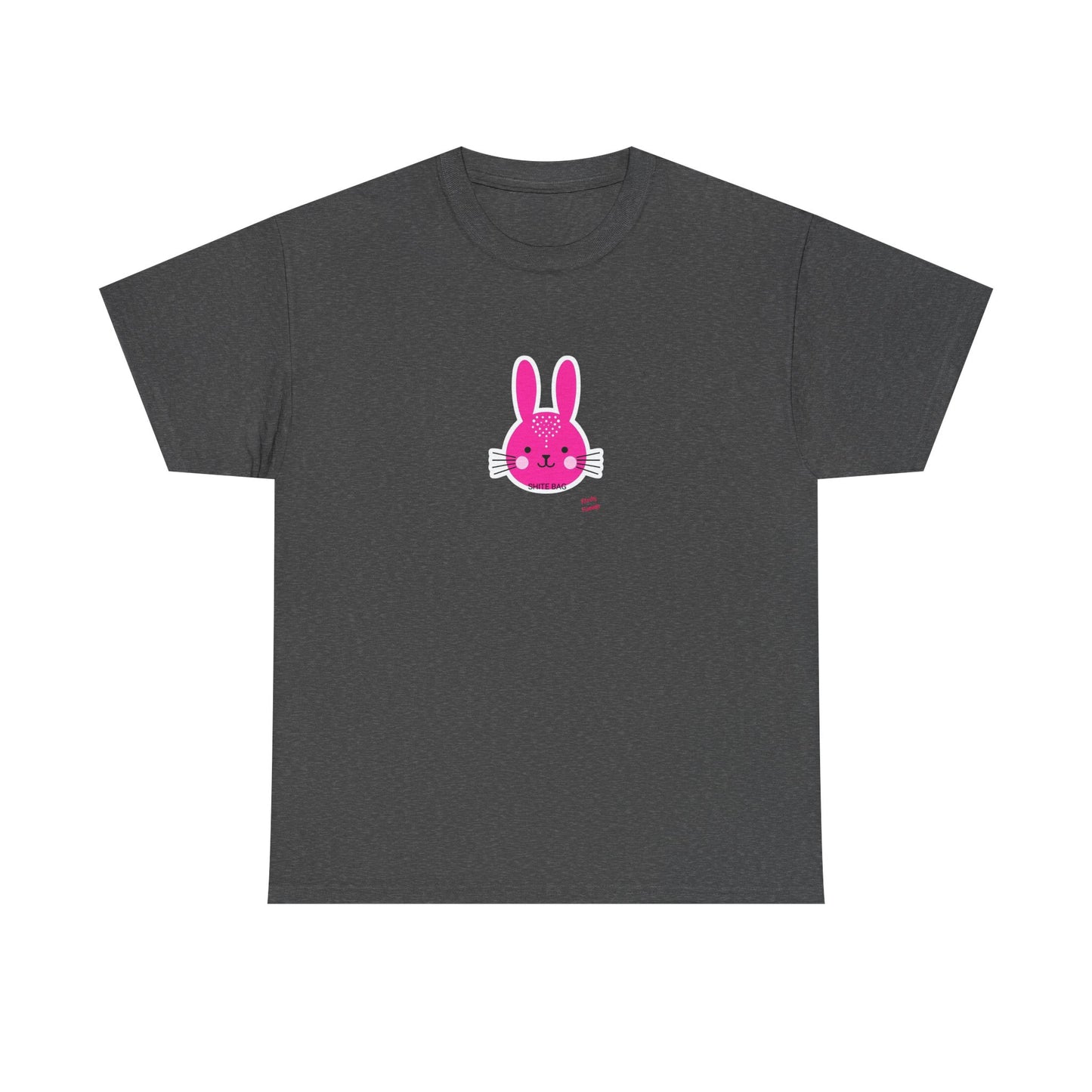 Sh*tebag Bunny Unisex Heavy Cotton Tee - Funny Graphic T-Shirt for Animal Lovers, Streetwear Fashion, Casual Wear, Lighthearted Style
