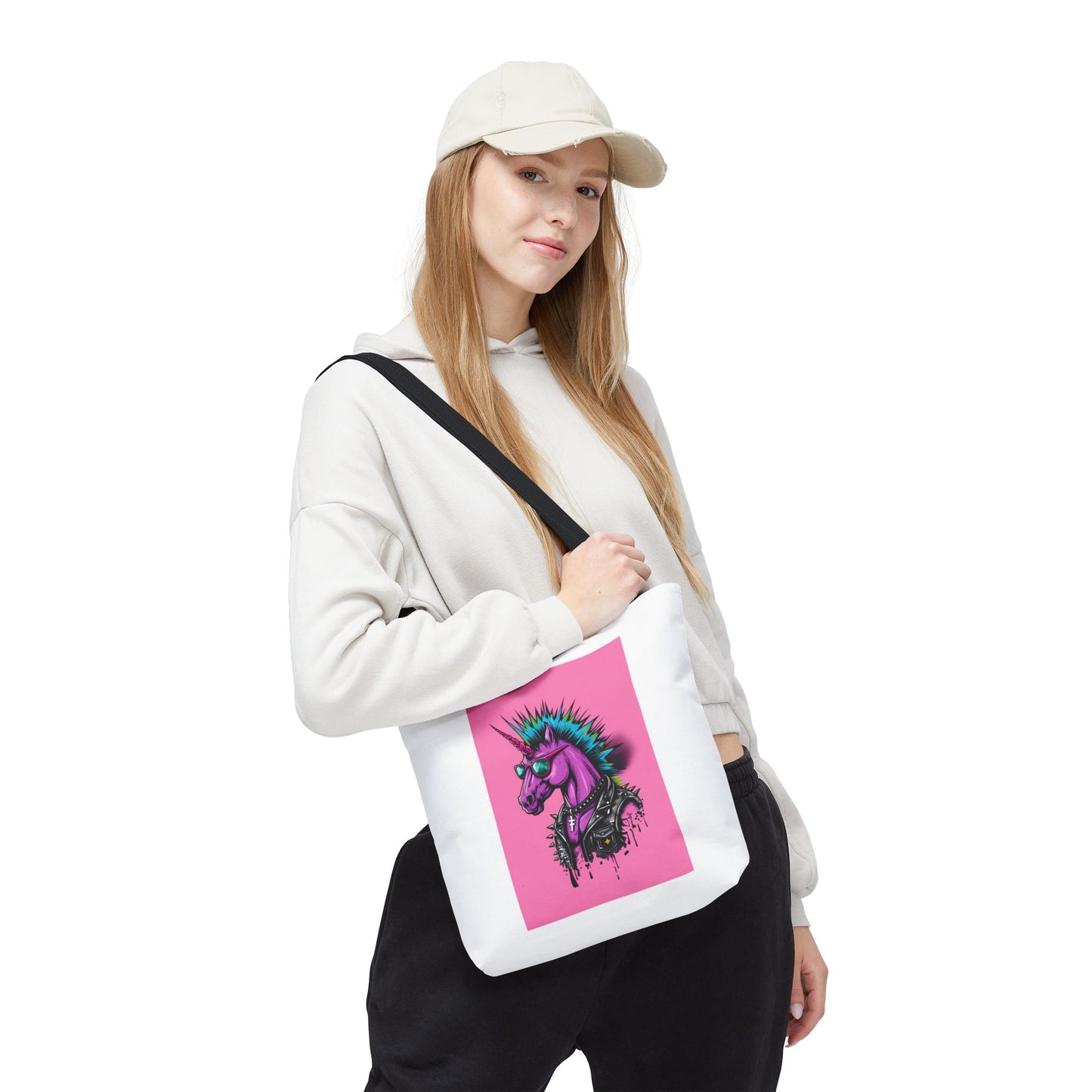 Punky Unicorn Tote Bag, Colourful Canvas Bag for Art Lovers, Perfect Gift for Birthdays, Pride, and Everyday Use