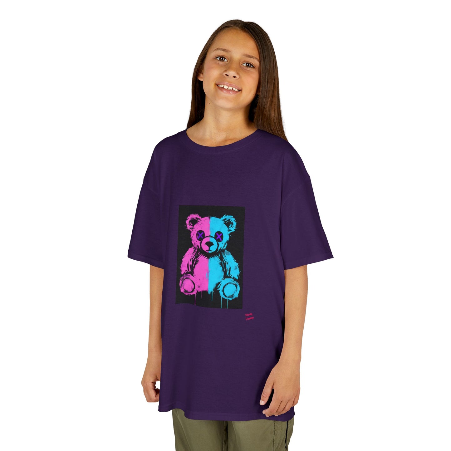Vibrant Bear Kids Tee, Fun Tshirt for Children or Teens, Birthday Gift, Playful Design, Everyday Wear, Youth Fashion