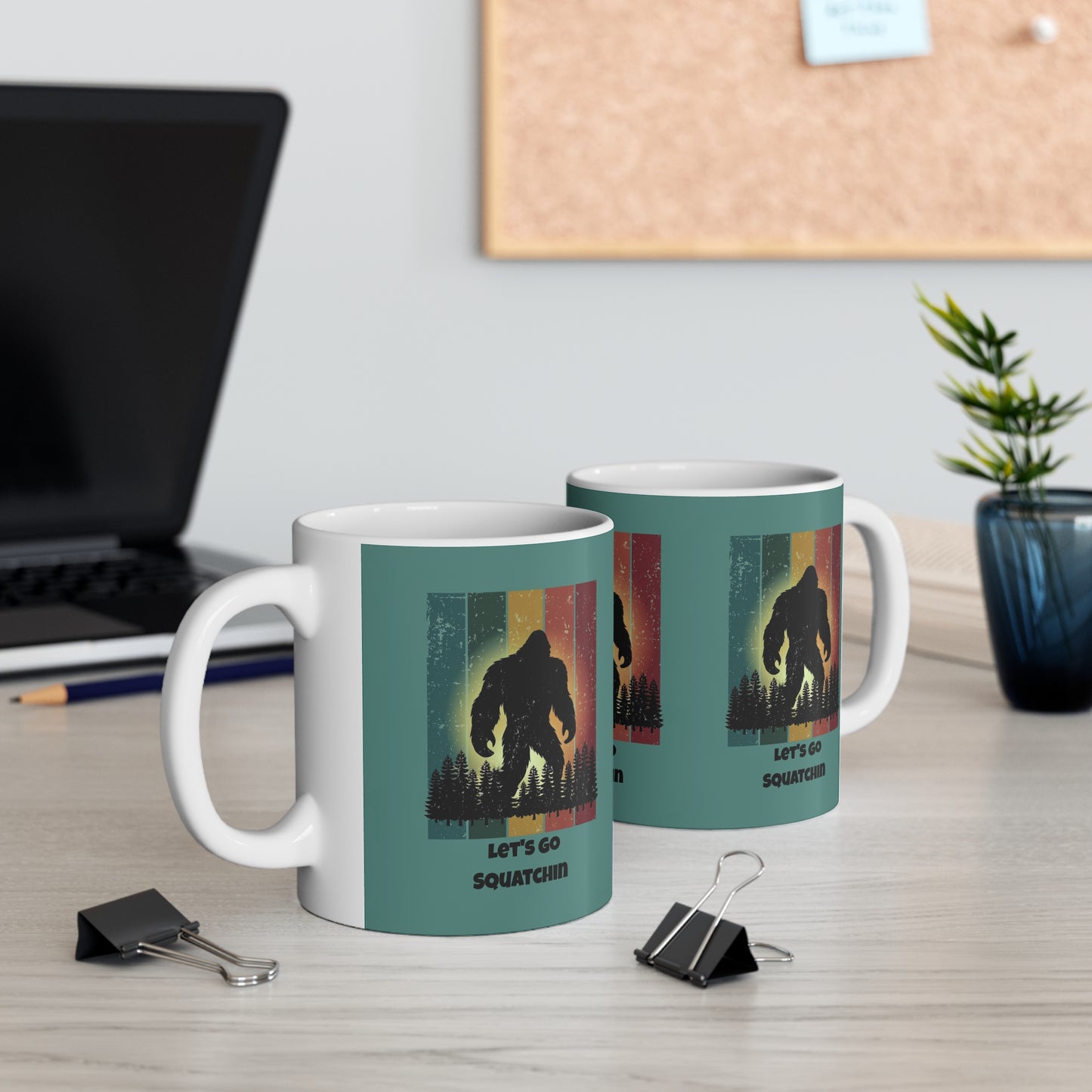 Let's Go Squatchin' Mug, Bigfoot Coffee Cup, Sasquatch Lover Gift, Nature Enthusiast Drinkware, Adventure Tea Mug
