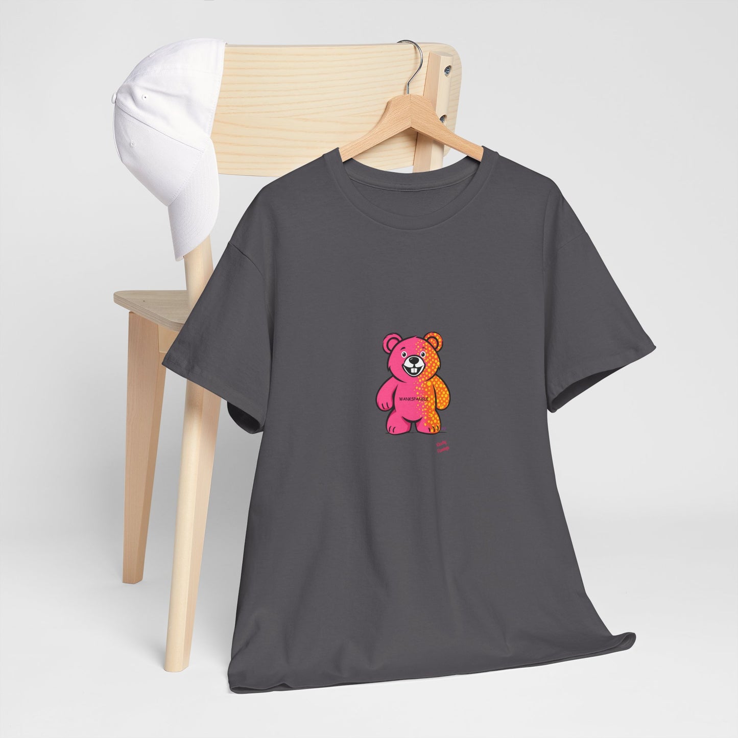 Cute Cartoon Swear Bear Tee, Fun Graphic T-Shirt, Unisex Gift, Summer Wear, Casual Fashion, Funny T-shirt