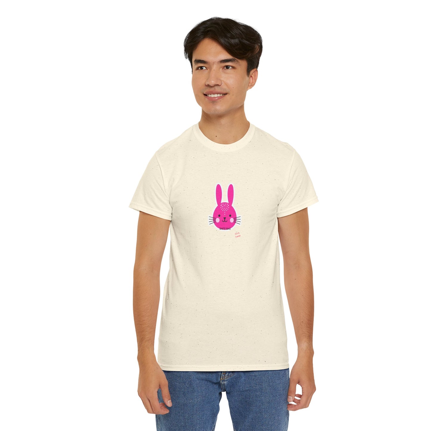 Sh*tebag Bunny Unisex Heavy Cotton Tee - Funny Graphic T-Shirt for Animal Lovers, Streetwear Fashion, Casual Wear, Lighthearted Style