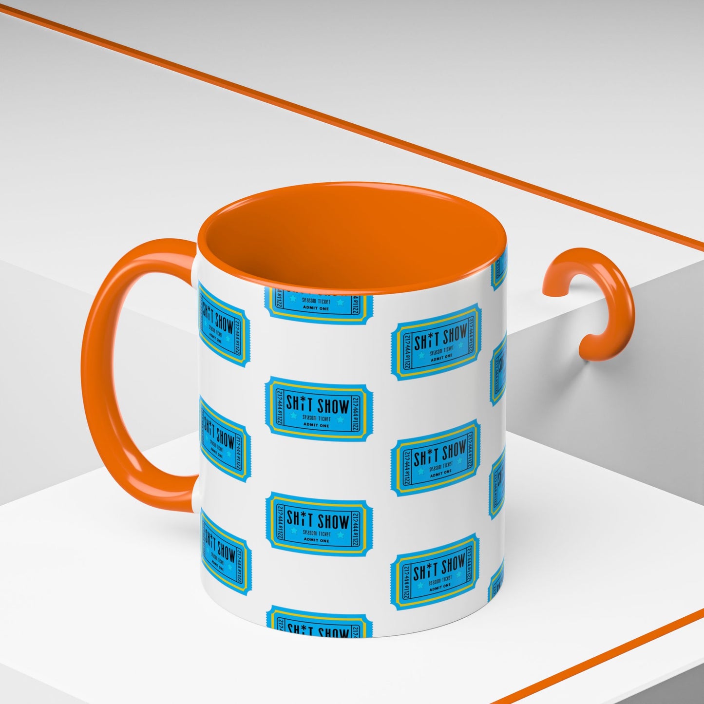 Accent Coffee Mug - 'Sh*t Snow' Design - Fun Gift for Coffee Lovers, Funny Mug for Winter, Unique Holiday Present, Hot Cocoa Cup
