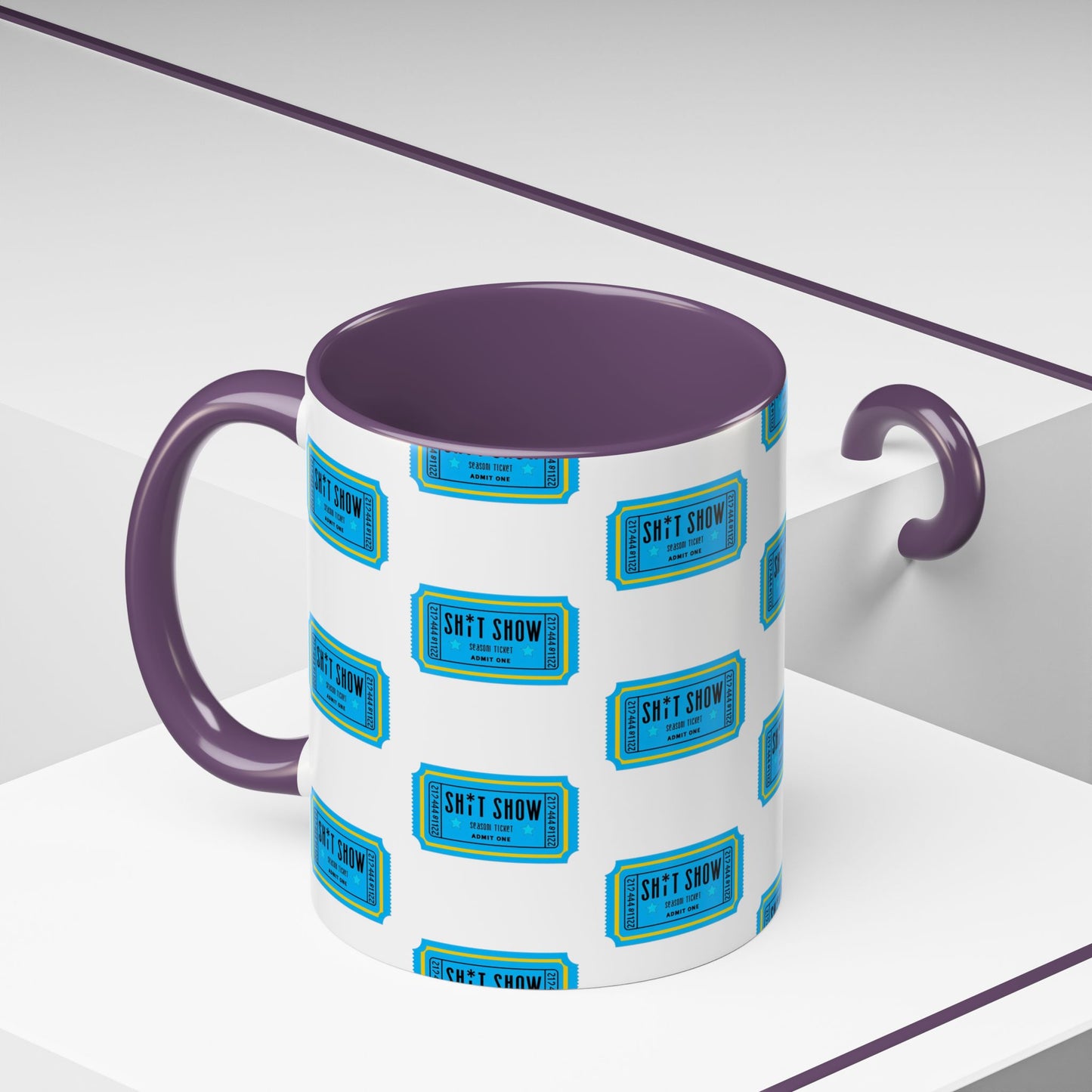Accent Coffee Mug - 'Sh*t Snow' Design - Fun Gift for Coffee Lovers, Funny Mug for Winter, Unique Holiday Present, Hot Cocoa Cup