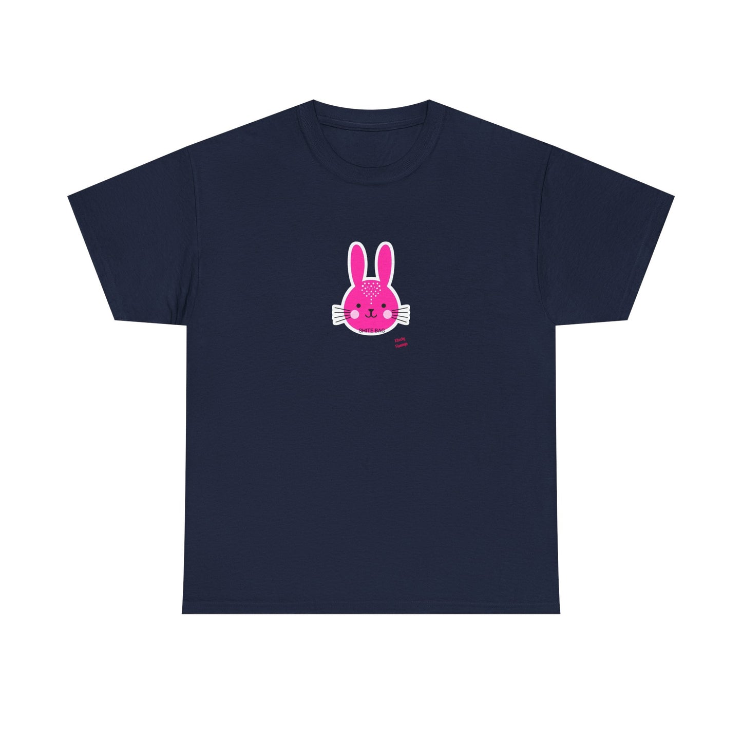 Sh*tebag Bunny Unisex Heavy Cotton Tee - Funny Graphic T-Shirt for Animal Lovers, Streetwear Fashion, Casual Wear, Lighthearted Style