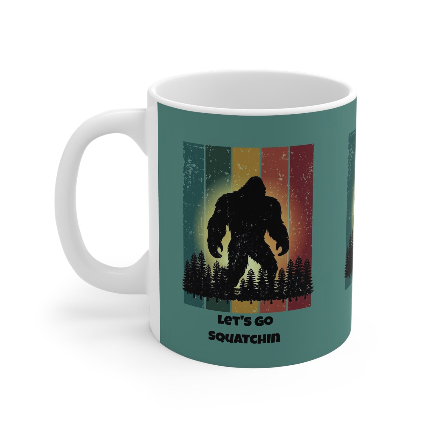 Let's Go Squatchin' Mug, Bigfoot Coffee Cup, Sasquatch Lover Gift, Nature Enthusiast Drinkware, Adventure Tea Mug