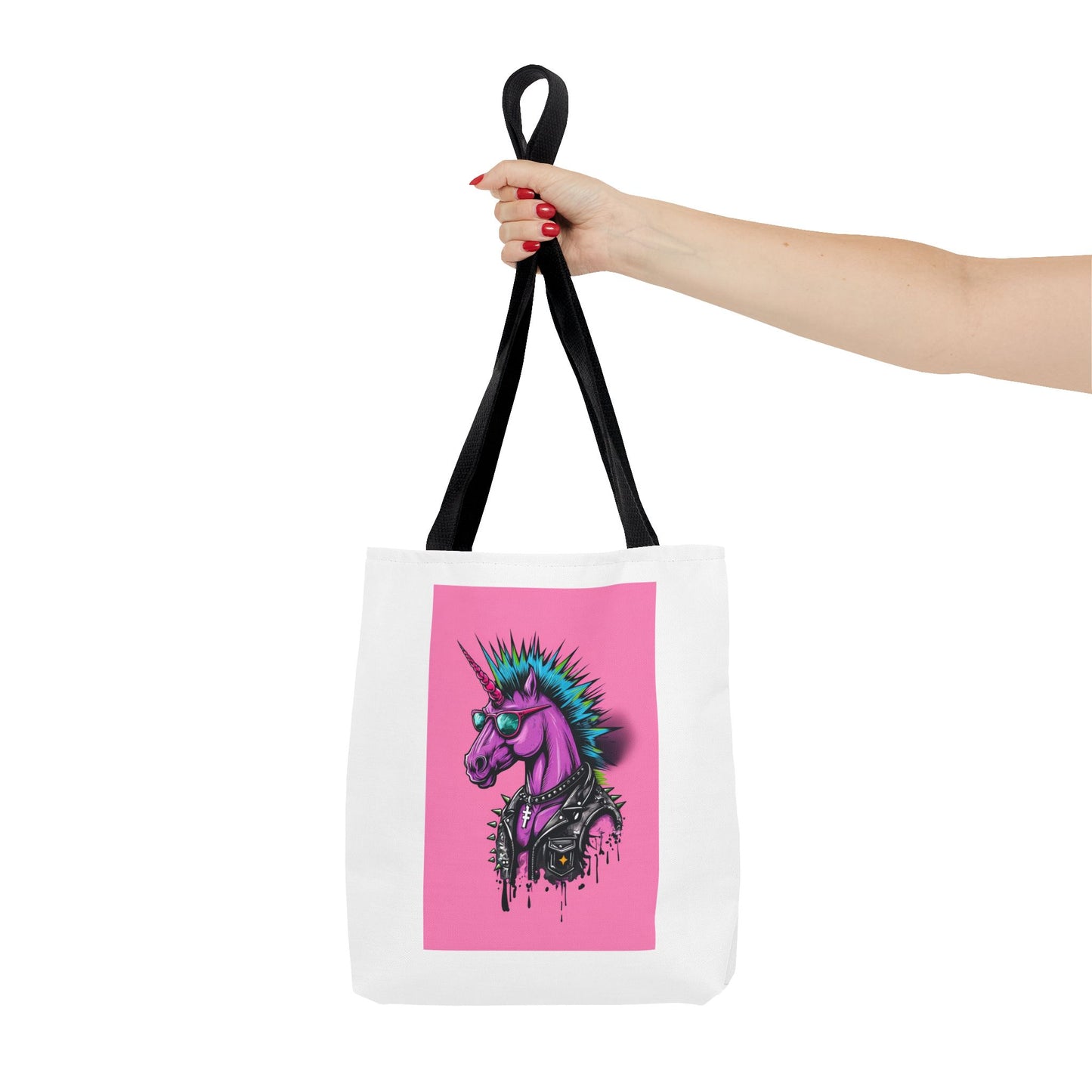 Punky Unicorn Tote Bag, Colourful Canvas Bag for Art Lovers, Perfect Gift for Birthdays, Pride, and Everyday Use