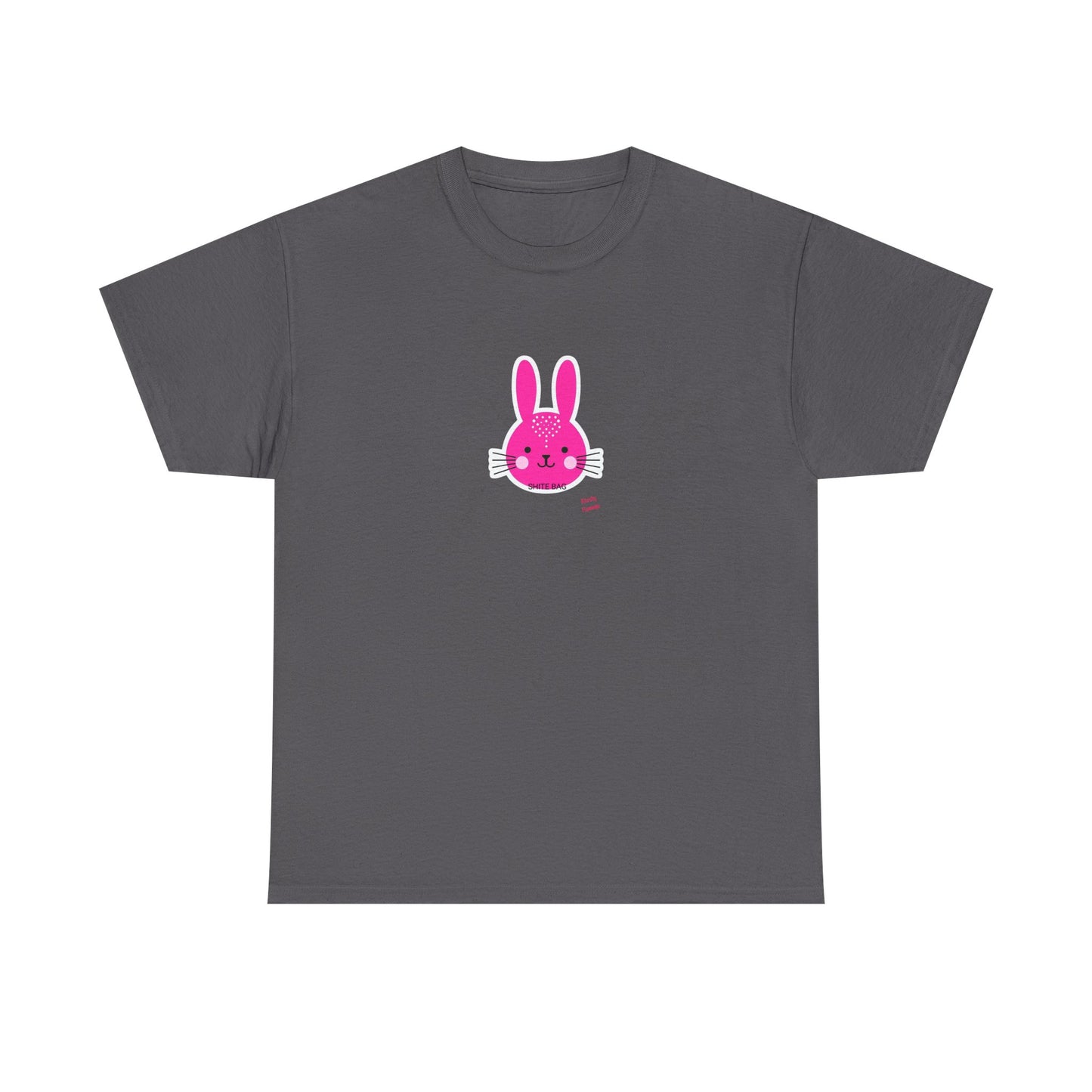 Sh*tebag Bunny Unisex Heavy Cotton Tee - Funny Graphic T-Shirt for Animal Lovers, Streetwear Fashion, Casual Wear, Lighthearted Style