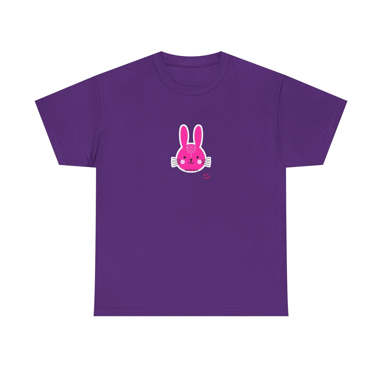 Sh*tebag Bunny Unisex Heavy Cotton Tee - Funny Graphic T-Shirt for Animal Lovers, Streetwear Fashion, Casual Wear, Lighthearted Style
