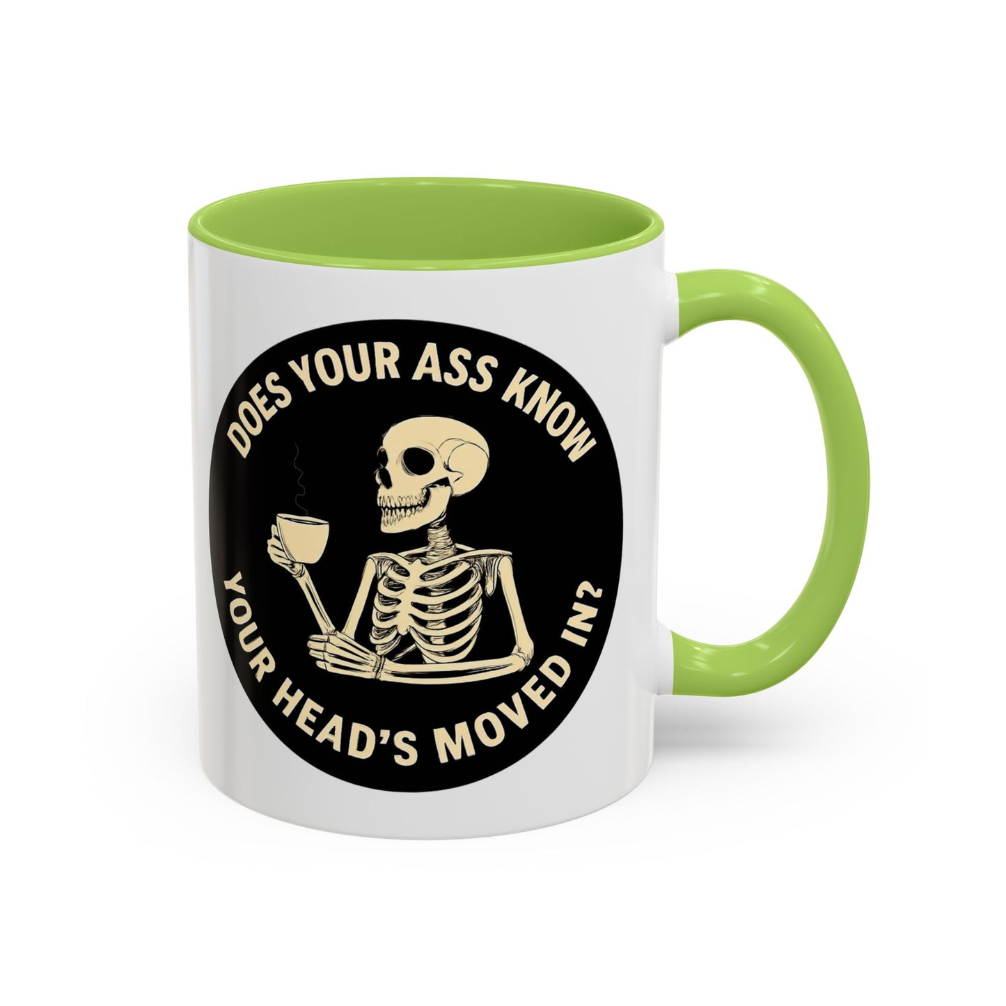 Funny Skeleton Coffee Mug - Whimsical Gift for Coffee Lovers, Halloween Decor, Unique Office Mug, Morning Motivation, Humorous Tea Cup
