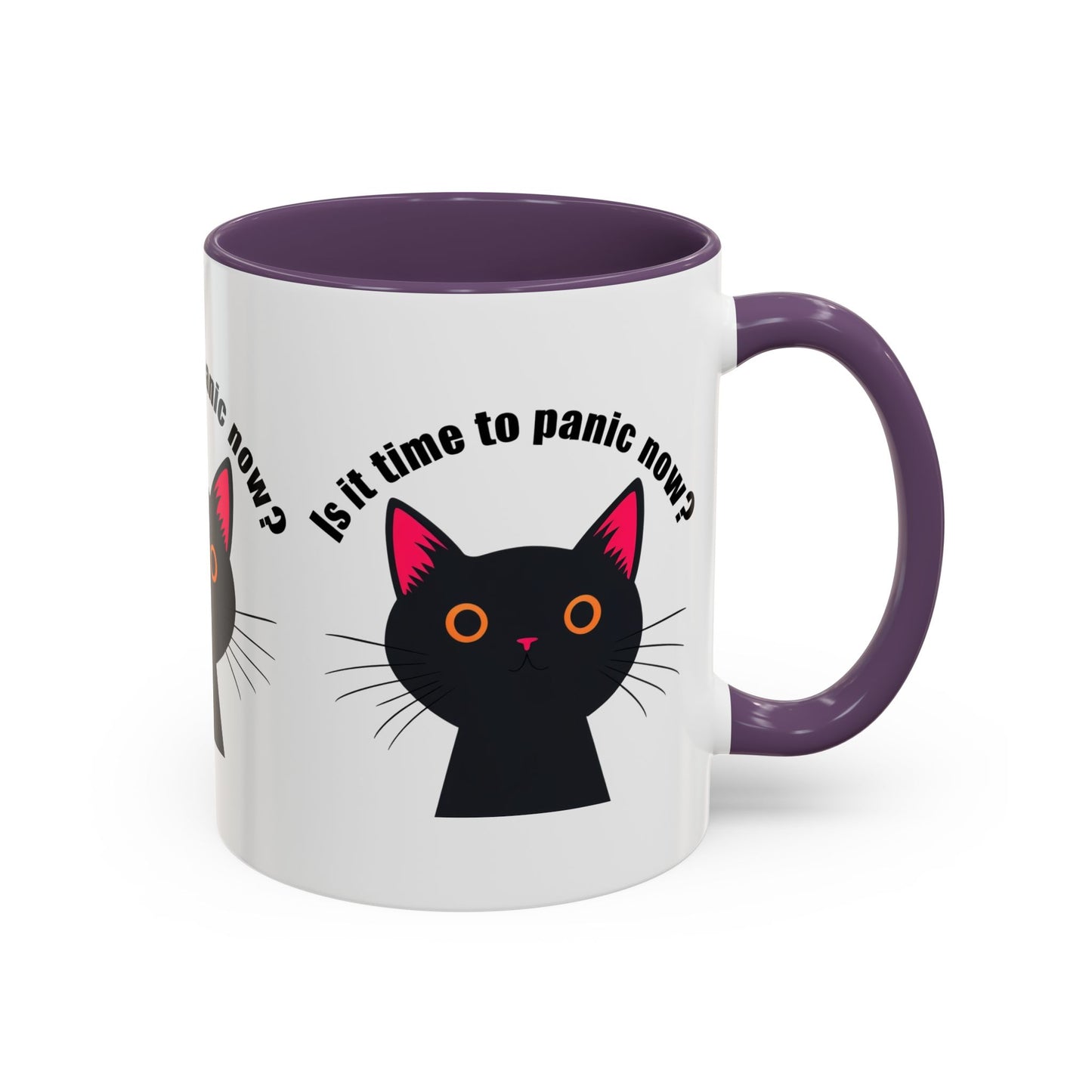 Is It Time to Panic Now? Funny Cat Coffee Mug, Cute Cat Lover Gift, Funny Mug for Cat Owners, Purrfect Gift for Birthdays,