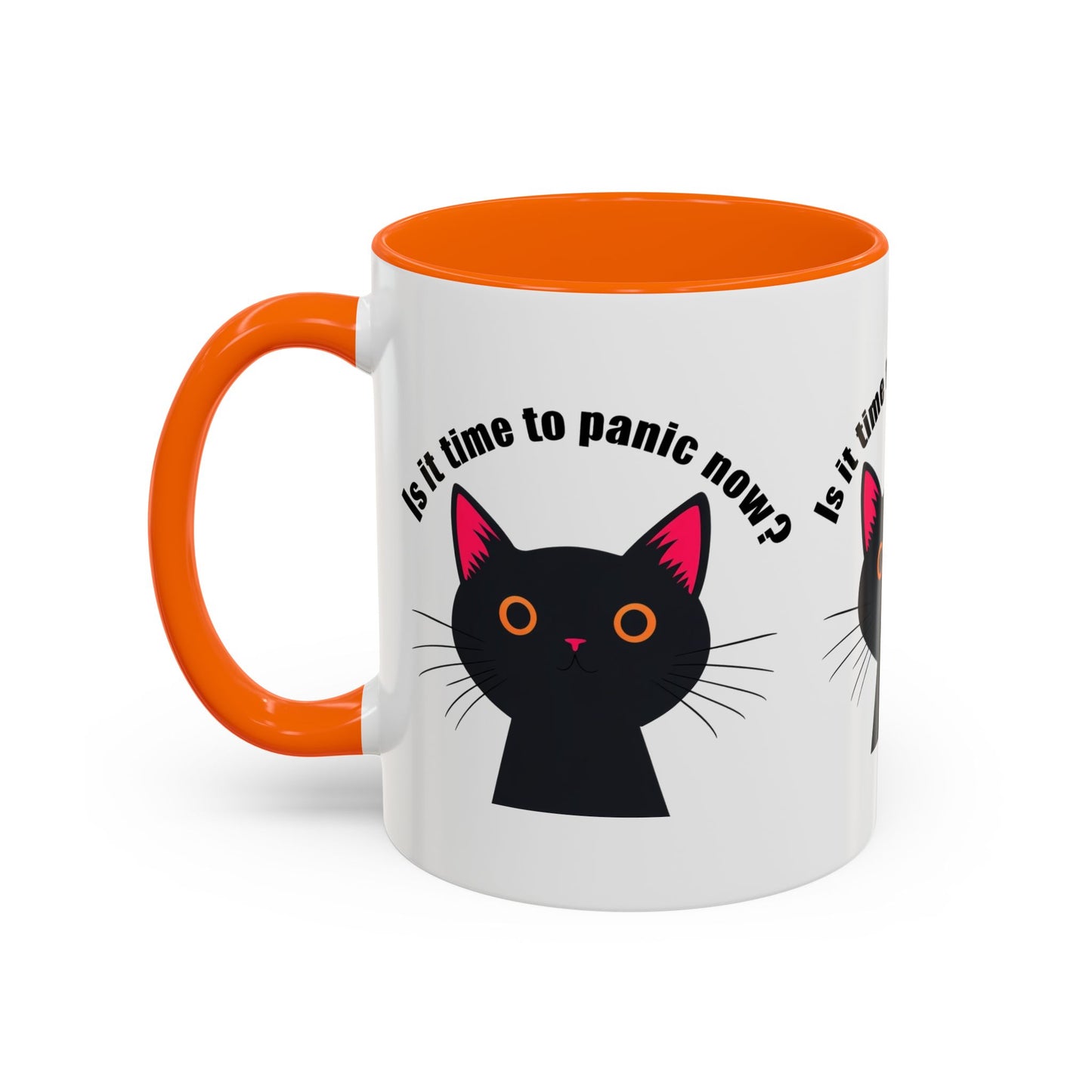 Is It Time to Panic Now? Funny Cat Coffee Mug, Cute Cat Lover Gift, Funny Mug for Cat Owners, Purrfect Gift for Birthdays,